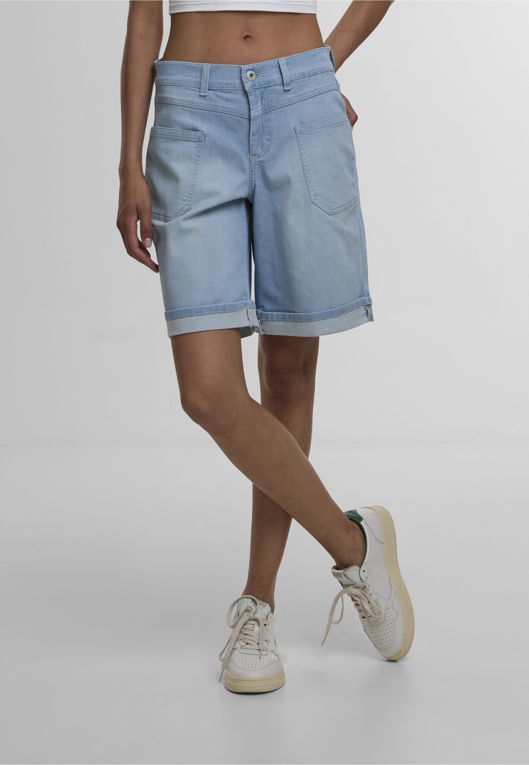 AENGELS Bequeme Jeans "AENGELS Wide Leg Short Modern Authentic light denim" günstig online kaufen