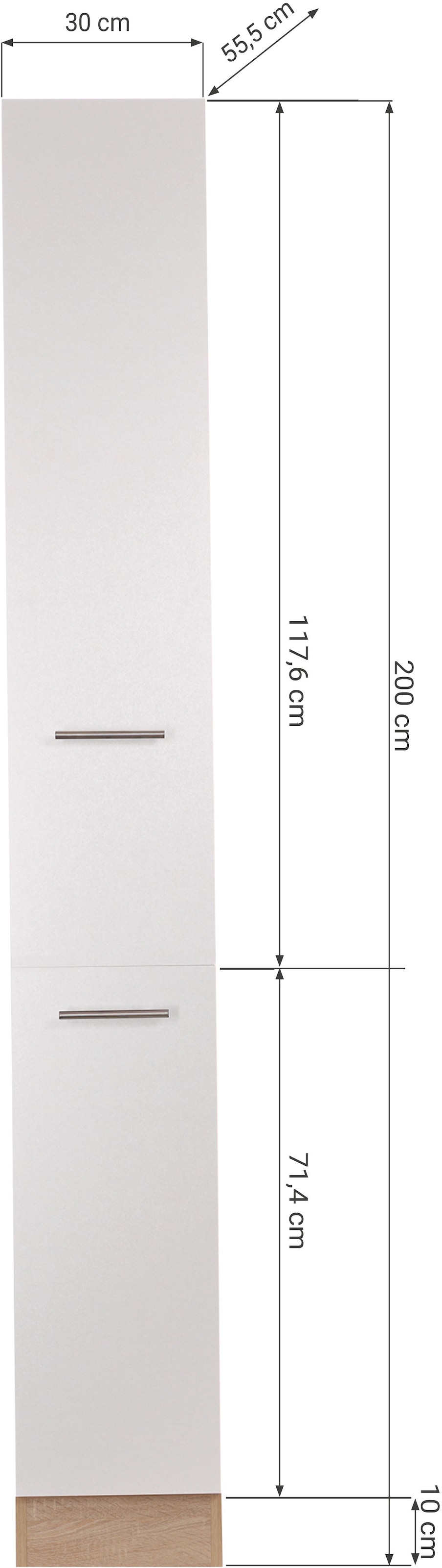 RESPEKTA Apothekerschrank »Merle« Breite 30 cm, Stangengriffe aus Metall