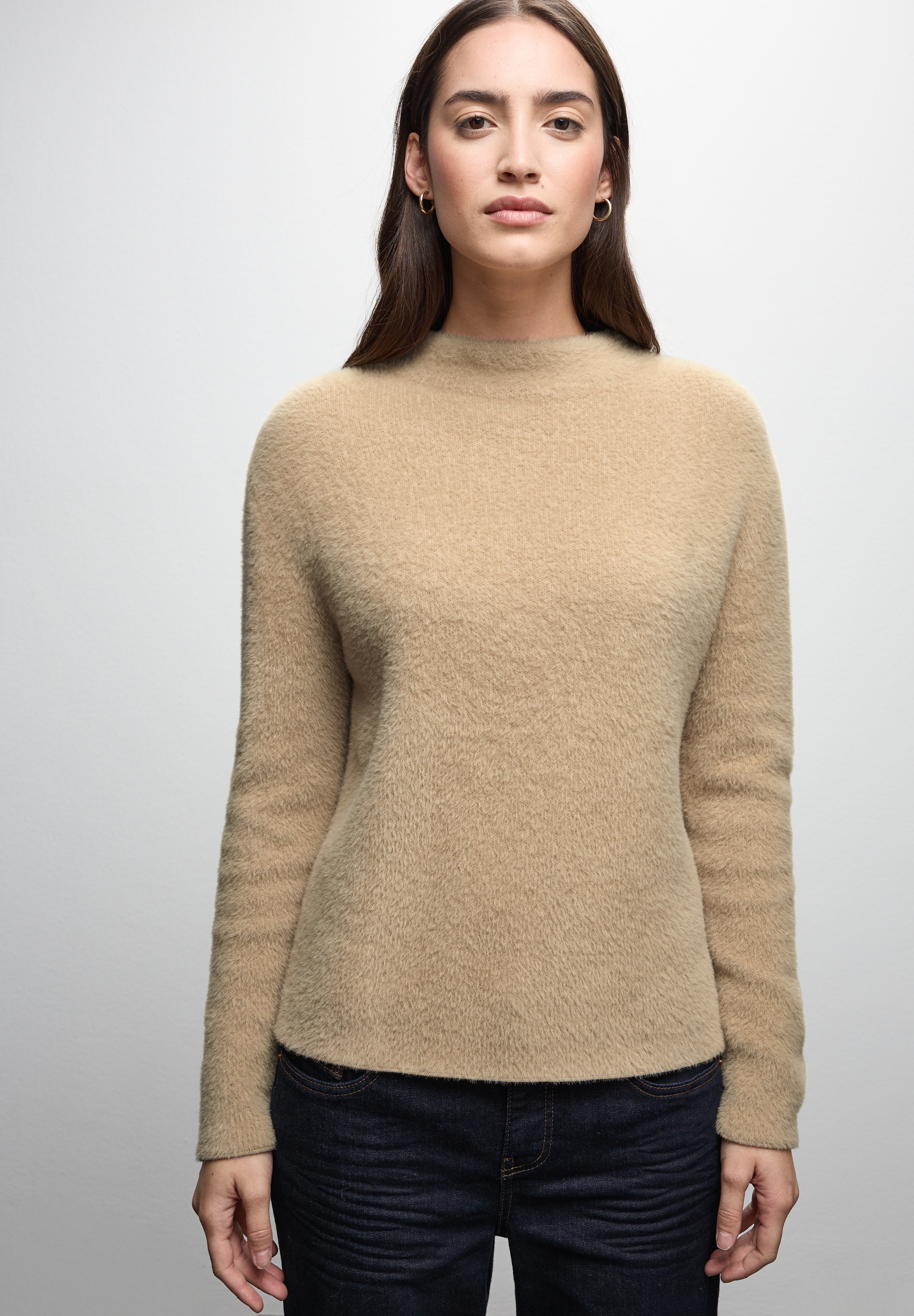 STREET ONE Rundhalspullover in softer Federgarn-Qualität günstig online kaufen