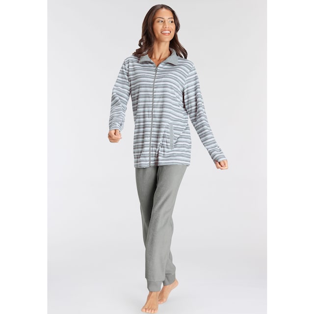 Vivance Dreams Pyjama, (2 tlg.), aus weichem Frottée mit Reißverschluss  online kaufen | BAUR