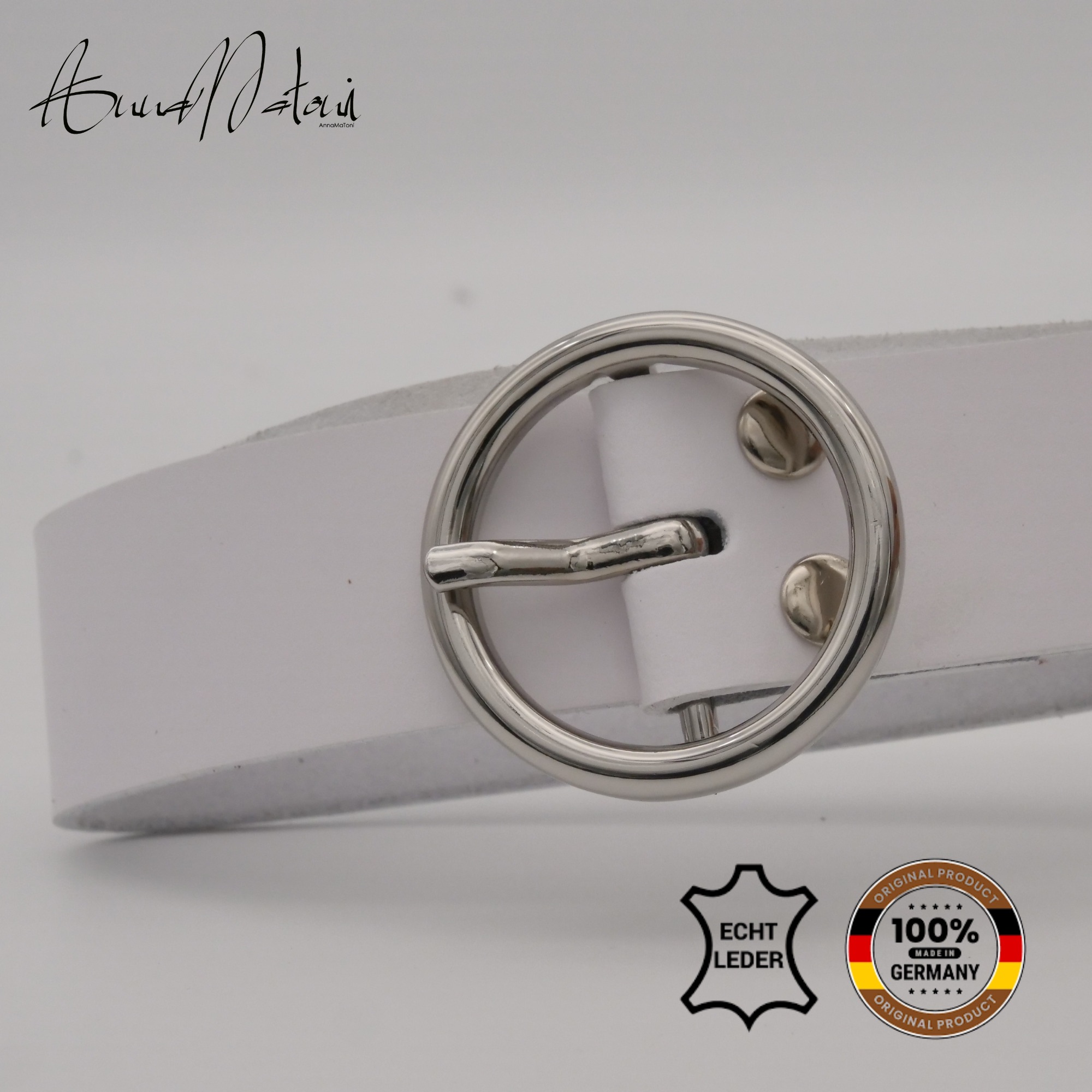 Thumbnail - AnnaMatoni Ledergürtel "AnnaMatoni Damen Ledergürtel Basic Gürtel 3cm breit echt Leder"