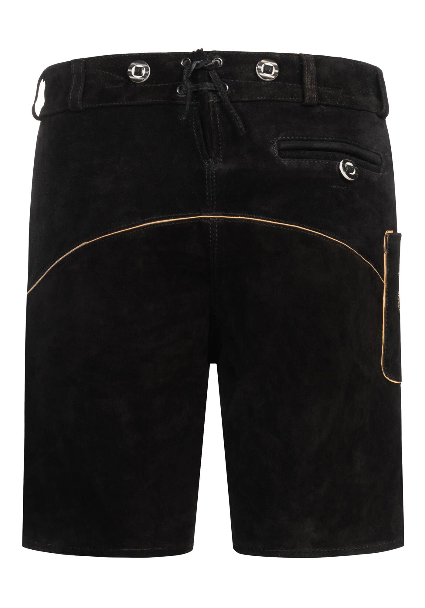 Alessandro Salvarini Trachtenlederhose »ASFerdl«, Lederhose in Trachtenstil in kurzer Schnittform aus Echtleder
