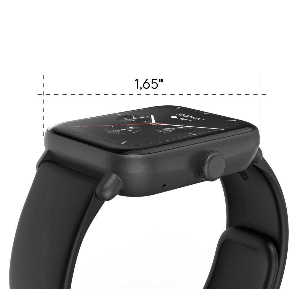 Hama Smartwatch »Smartwatch 1,65“ mit GPS (Fitness, Telefonfunktion, Puls, wasserdicht)«, (/ 1,65 Zoll),)