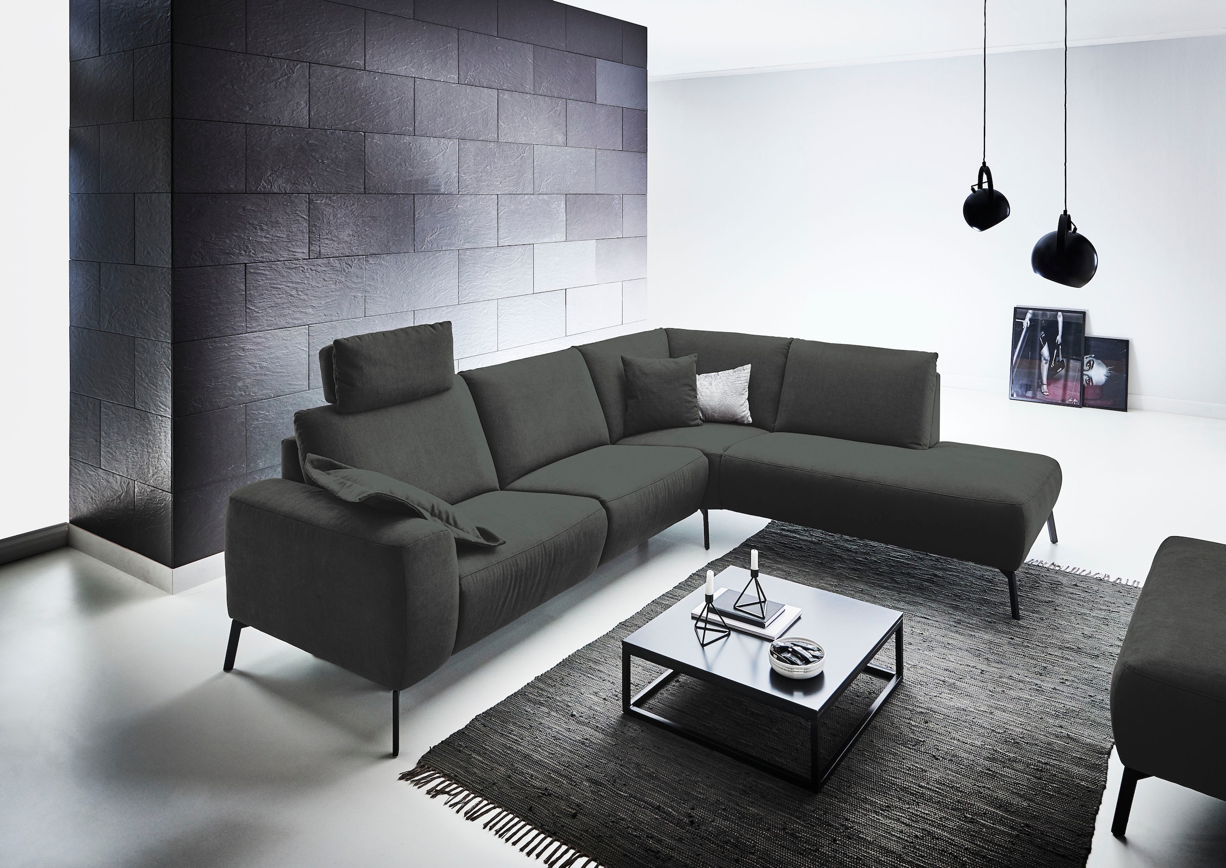 INOSIGN Ecksofa »Bellini L-Form«, incl. motorischer Relaxfunktio, wahlweise Easy Care-Bezug