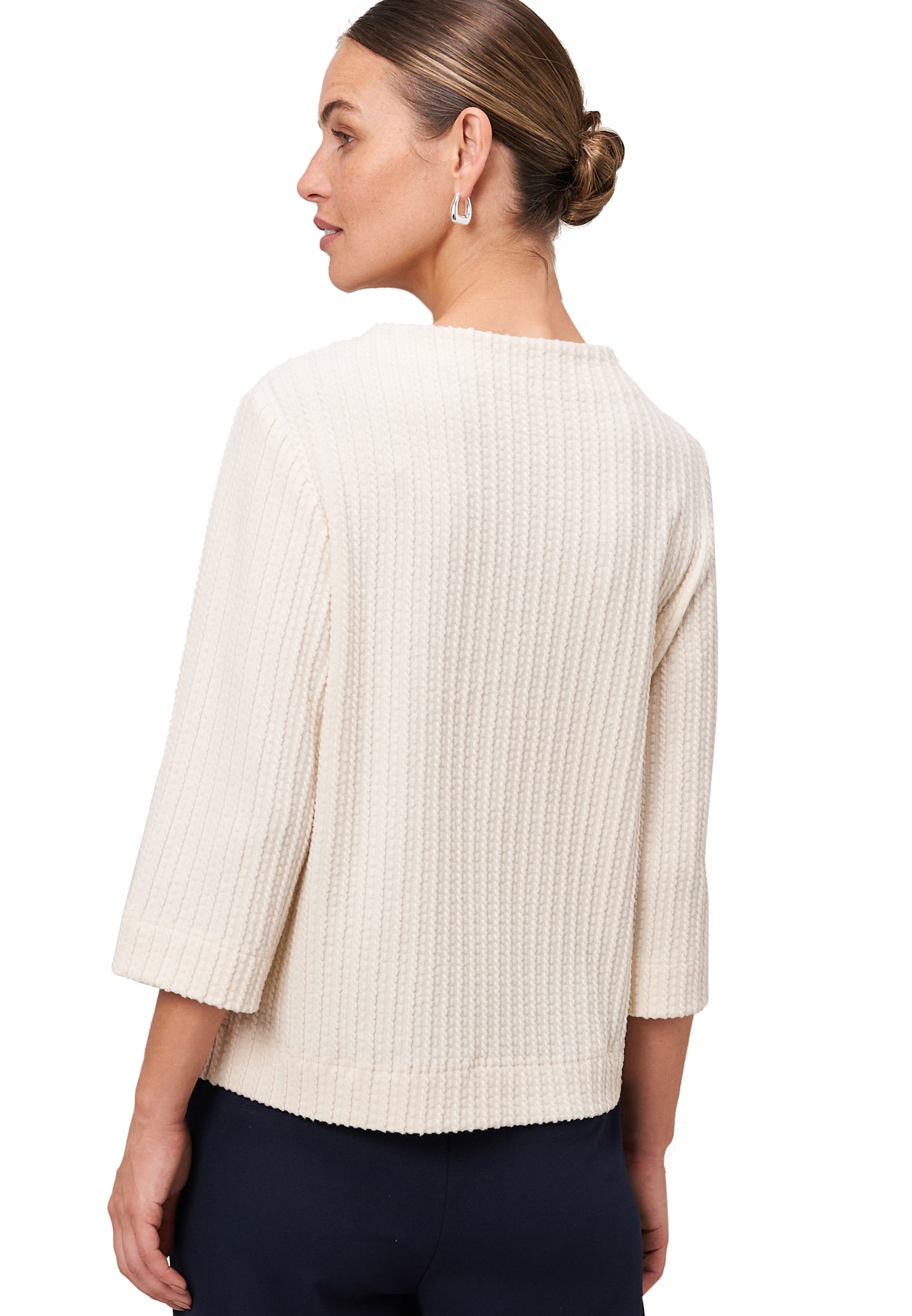 Zero Sweatshirt »zero Damen Sweatshirt mit Strukturmuster«, Plain/ohne Details