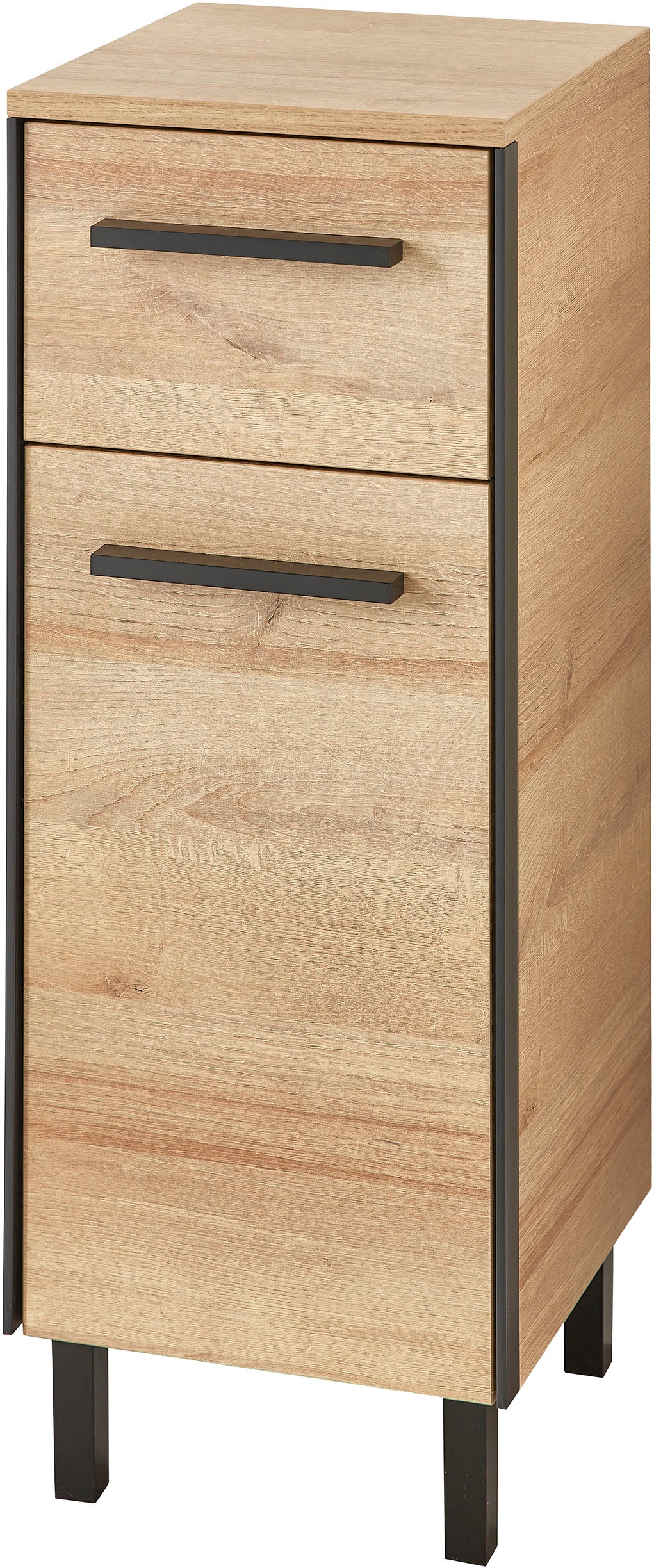 Saphir Badmöbel-Set »Quickset 395 4-teilig, Waschbeckenunterschrank mit LED-Spiegelschrank«, (4 St.), Unterschrank, Hängeschrank inkl. Türdämpfer, 6 Türen, 1 Schublade