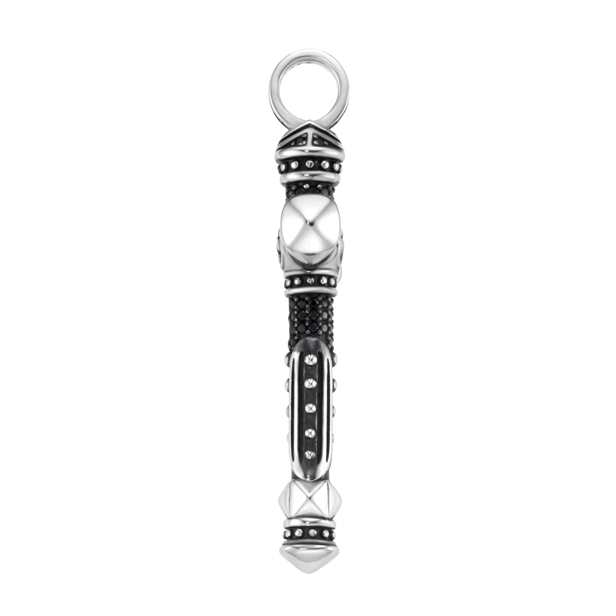 GIORGIO MARTELLO MILANO Kreuzanhänger »Kreuz mit schwarzen Spinellen, Silber 925«