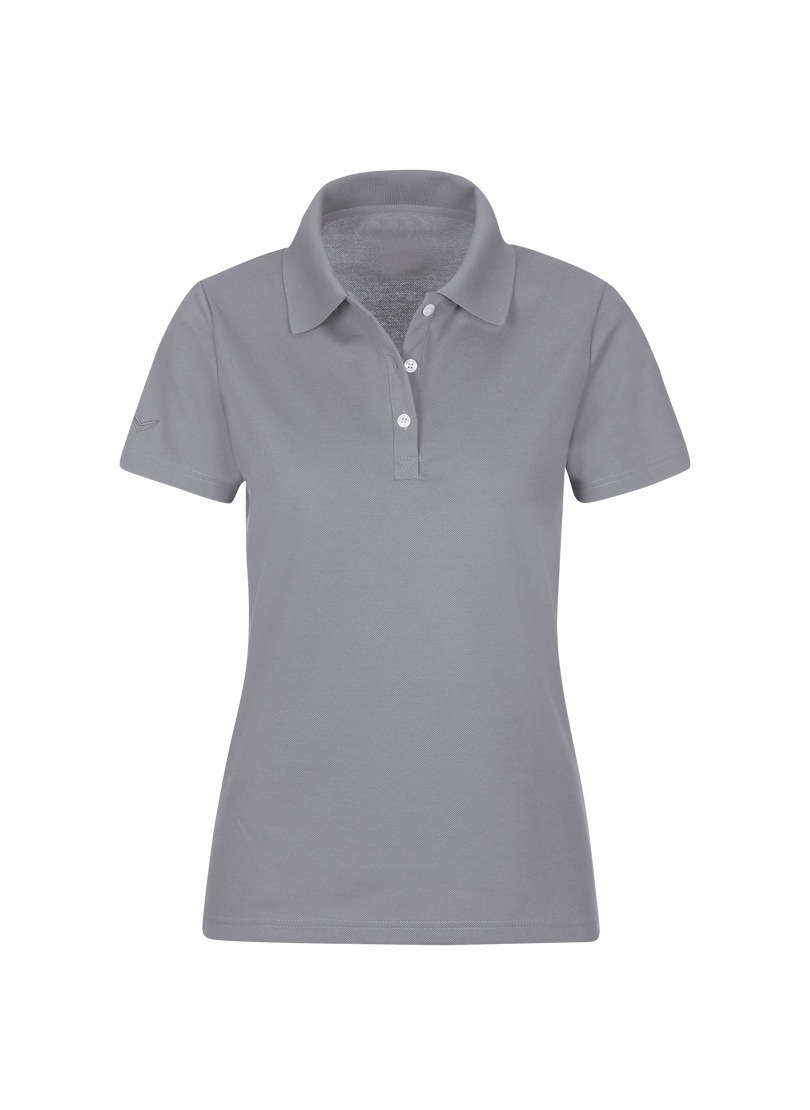 TRIGEMA Damen Poloshirt "TRIGEMA Poloshirt", grau, Basic, Gr. M, 100% Baumwolle, Shirts