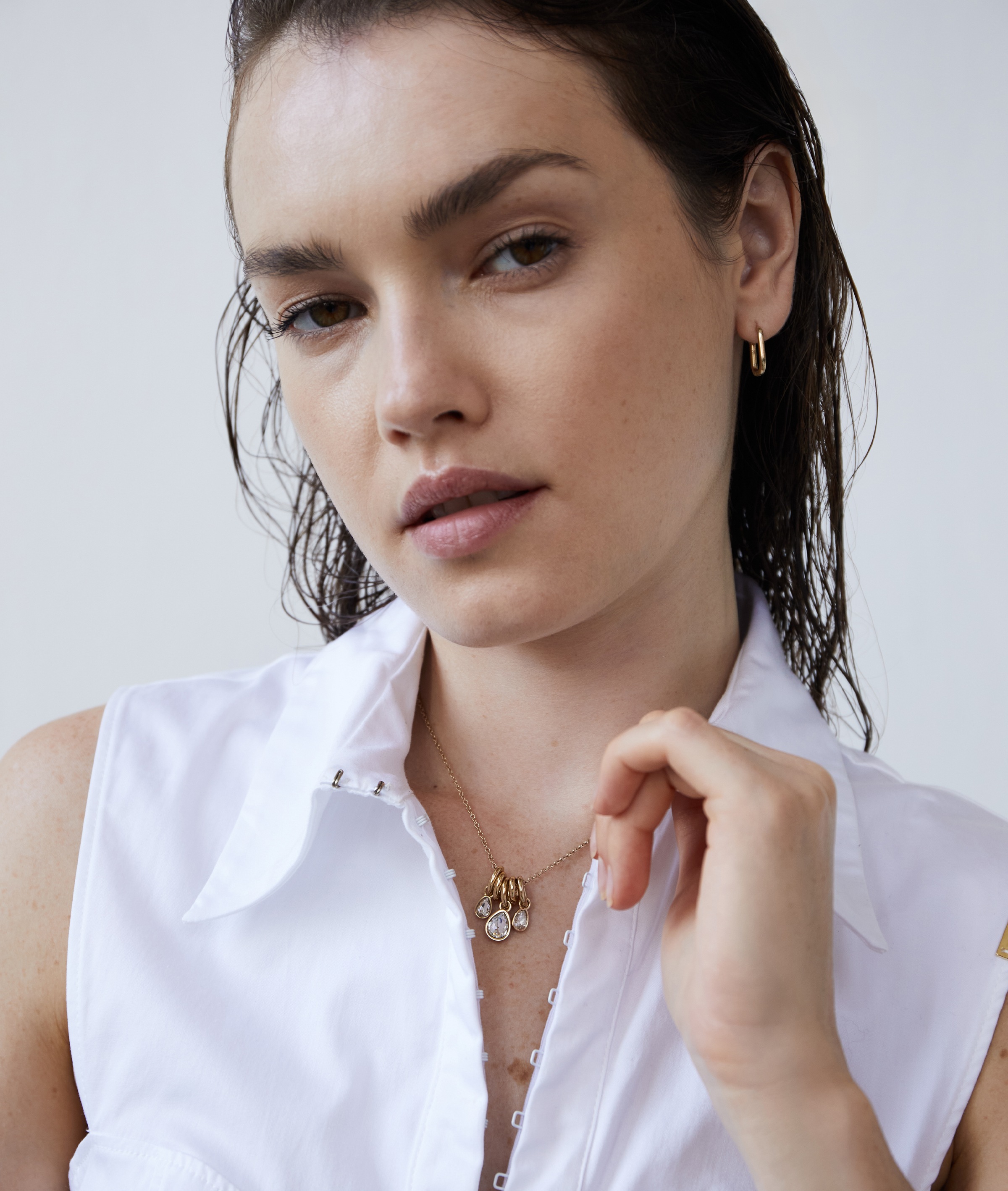 Echtzeit Paar Creolen »Schmuck Geschenk Edelstahl Ohrringe Like Diamonds Tropfen«, mit Zirkonia (synth.) - Einhänger abnehmbar