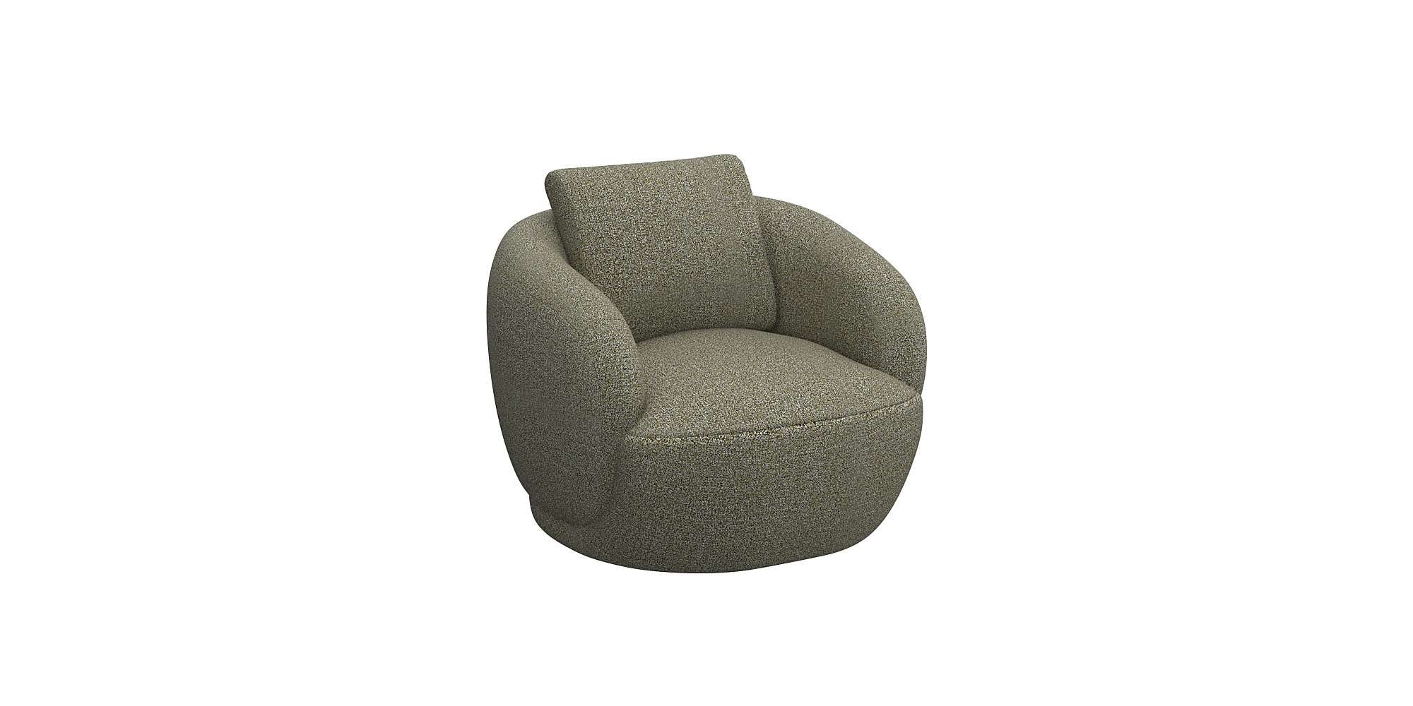 FLEXLUX Sessel »Torino, rund, drehbar, Einzelsofa, Polstersessel,«, Modernes, organisches Sessel-Design, Kaltschaum, Wellenunterfederung