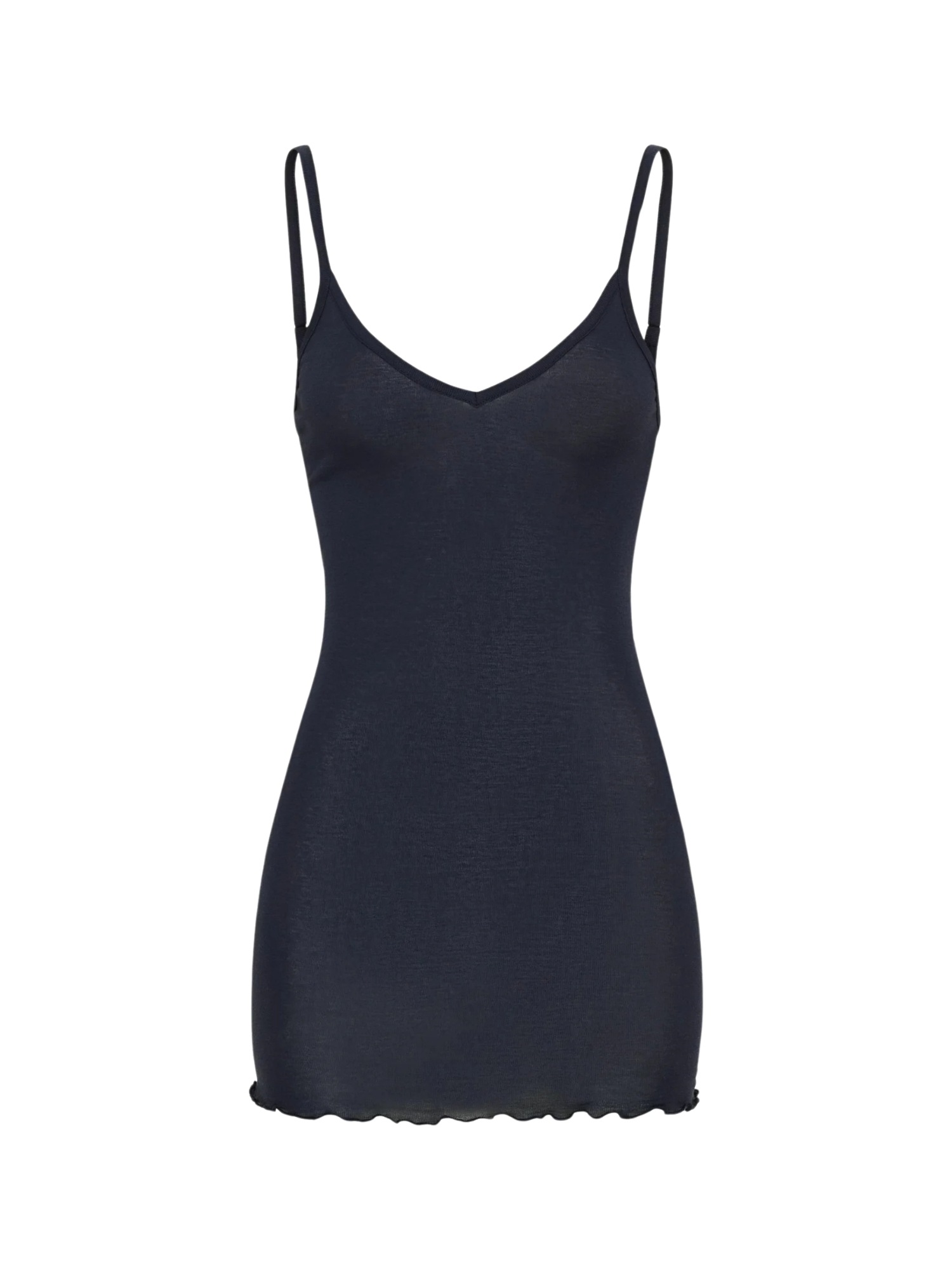 SEAMLESS BASIC Damen Funktionstop "Seamless Basic Top Cotton Spaghetti"midnight, Gr. XL, Obermaterial: 100% Baumwolle, Tops