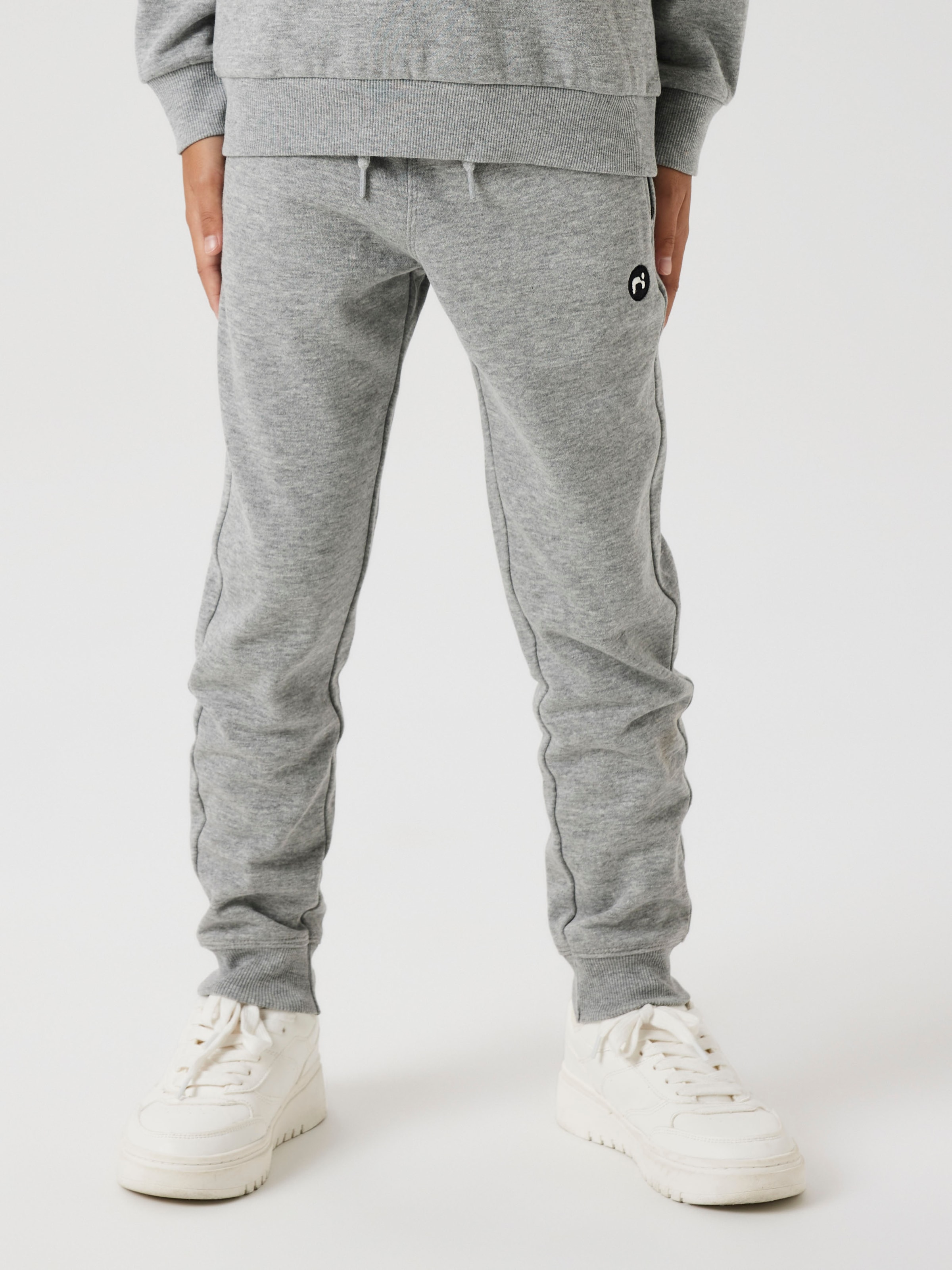 NAME IT Mädchen Jogginghose "NKMVIMO für Jungen mit Bündchen und Stretchkomfort", grau, Gr. 164, unifarben, Sweatware, Obermaterial: 60% Baumwolle,