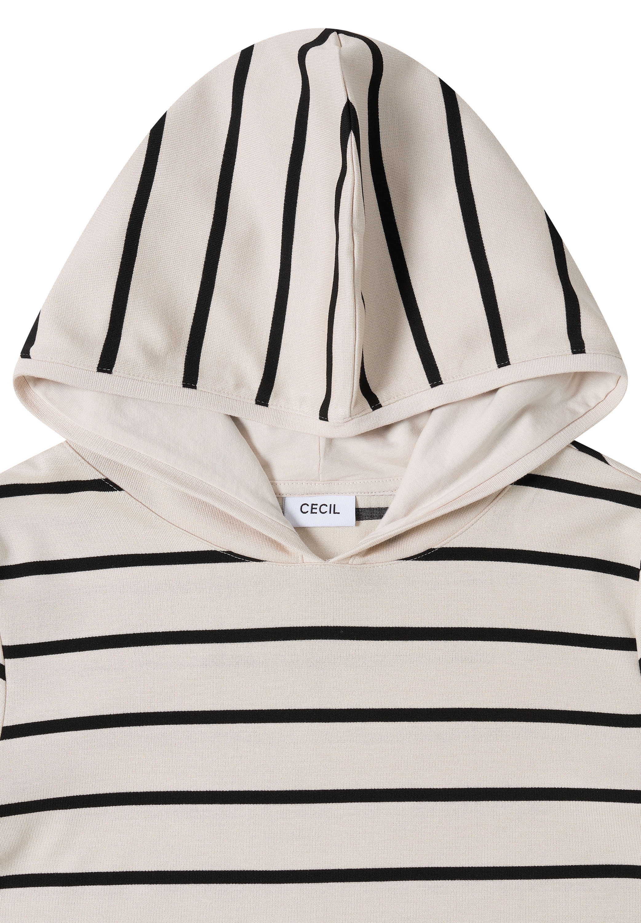Cecil Hoodie , gestreift, mit Kapuze
