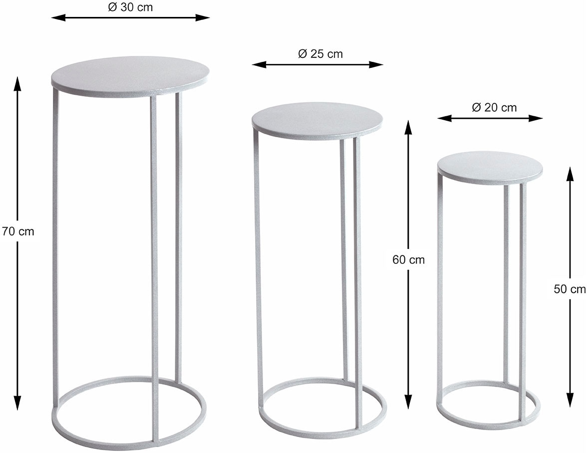 HAKU Blumentisch »3er Set Blumensäulen« Set, 3er Set, 3 Stk. tlg. auch für den geschützten Außenbereich geeignet