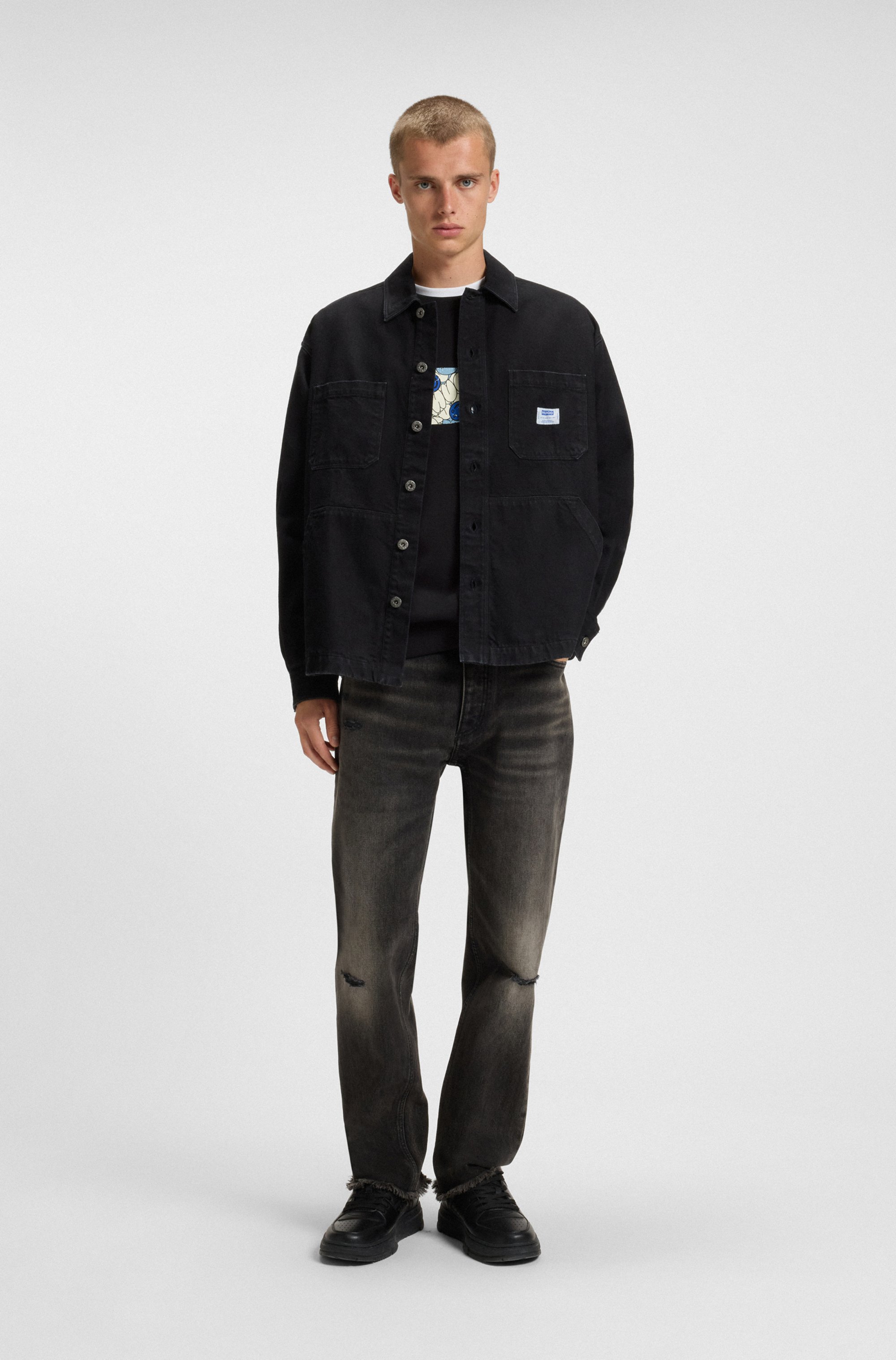 Thumbnail - HUGO Blue Sweatshirt "Neprix"