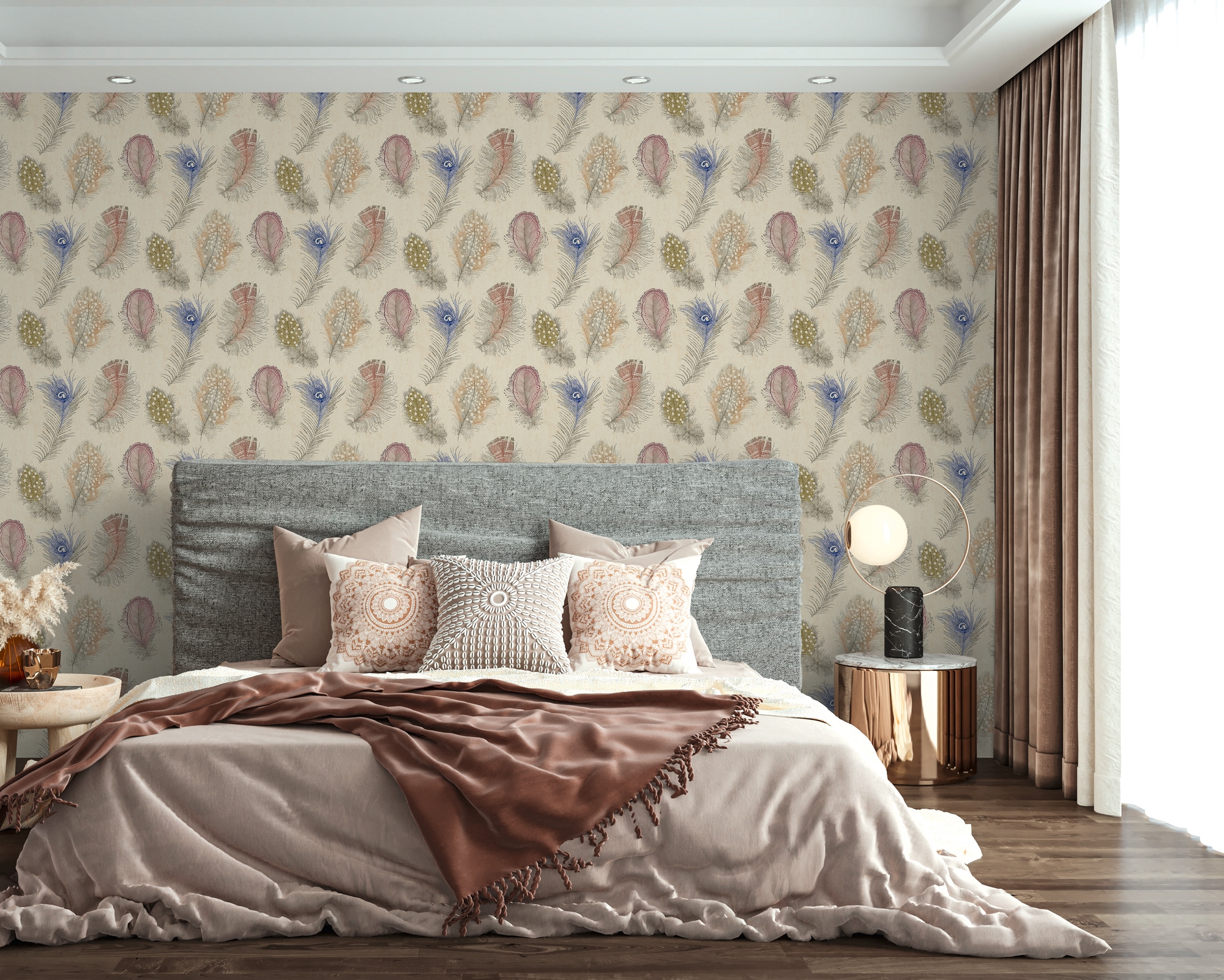 A.S. Création Vliestapete »Pintwalls III Feder-Tapete Vintage« neutral strukturiert Feine Federzeichnung, natürlicher Look - Schlaf-, Wohnzimmer, Flur