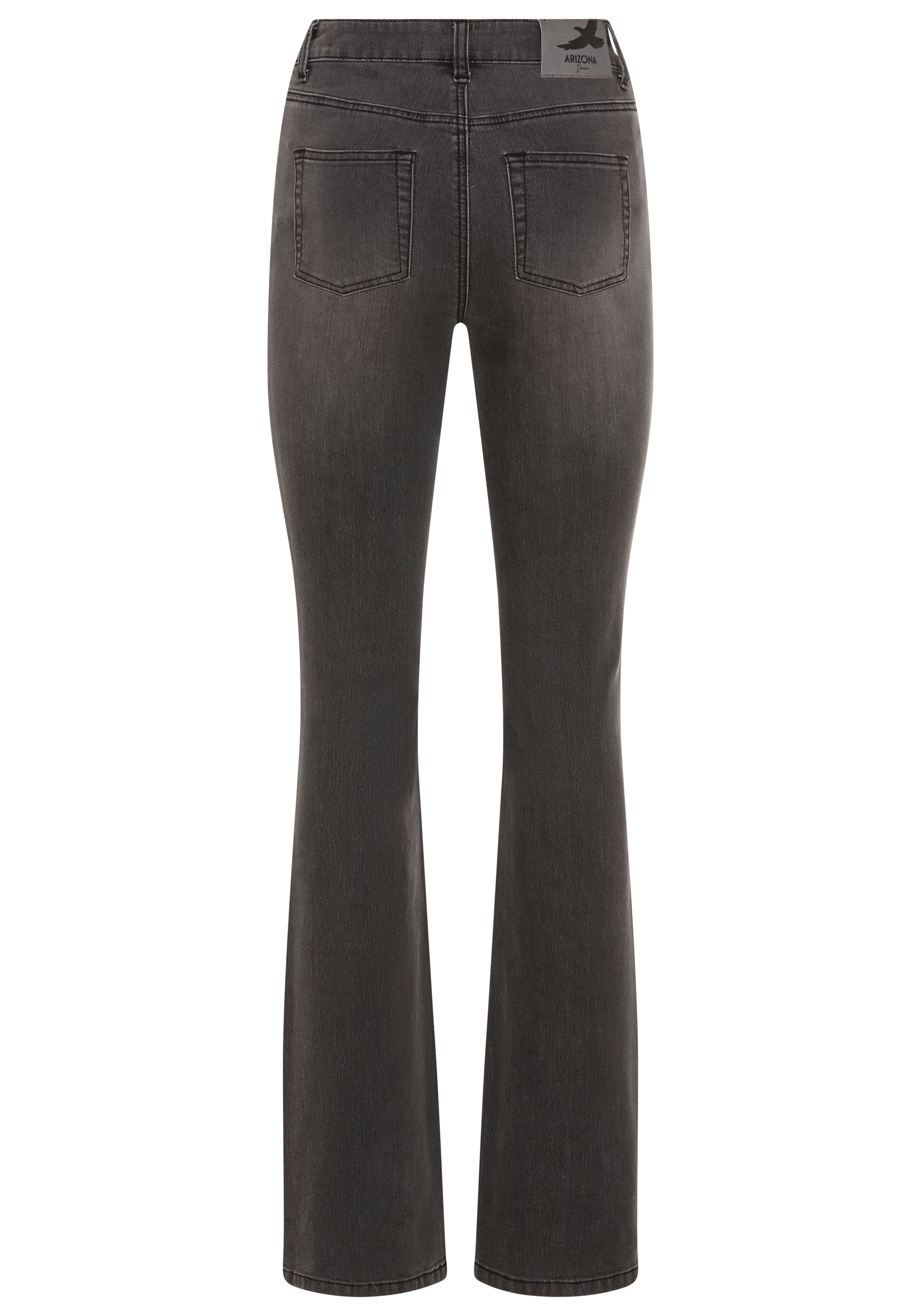 Arizona Bootcut-Jeans »Shaping«, elastische Passform, Bootcut-Beinform, Used-Waschung, hohe Taille