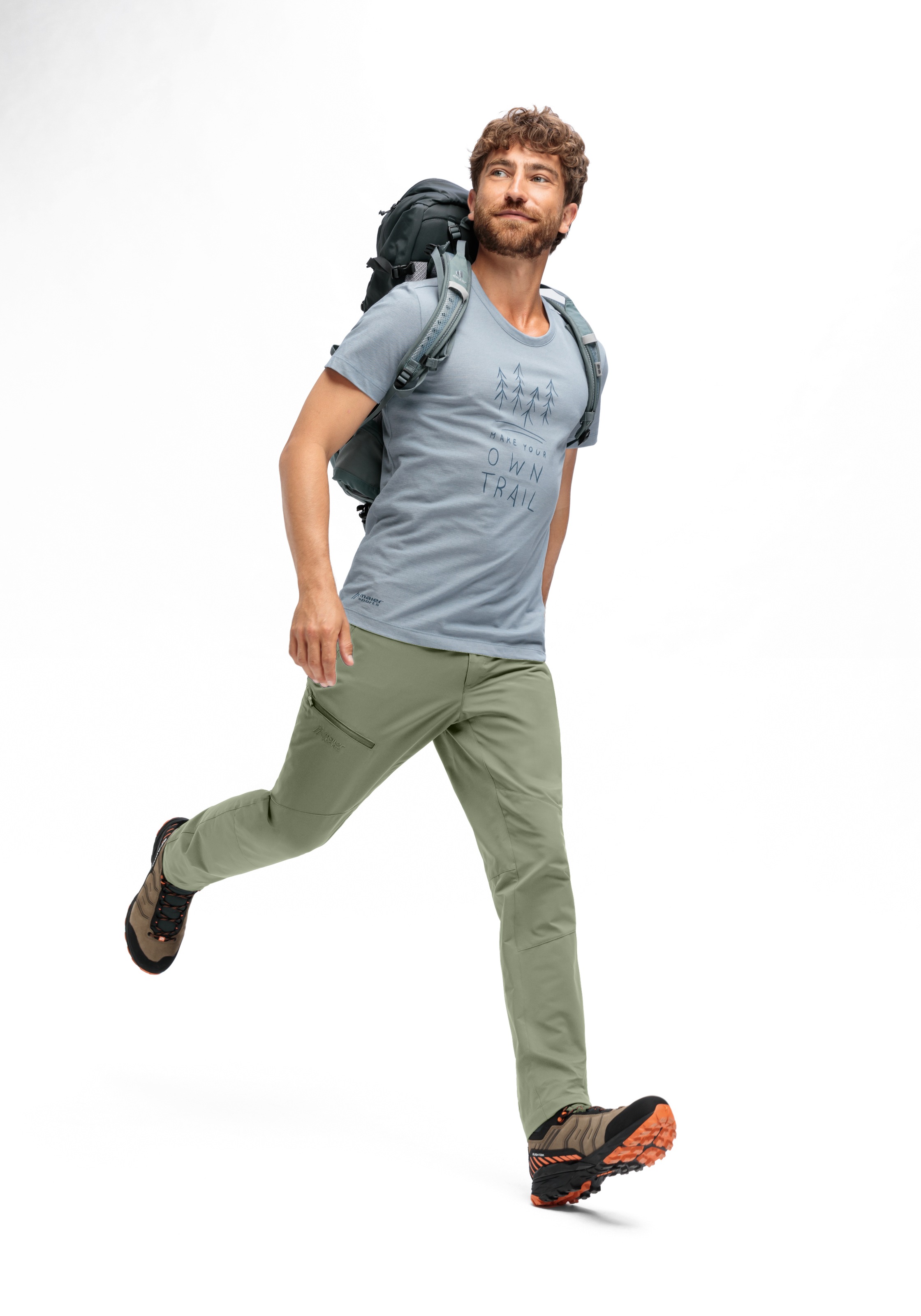 Maier Sports Outdoorhose »Nil Loop«, Herren Wanderhose, Funktionshose mit Taschen + Gürtel, Regular Fit