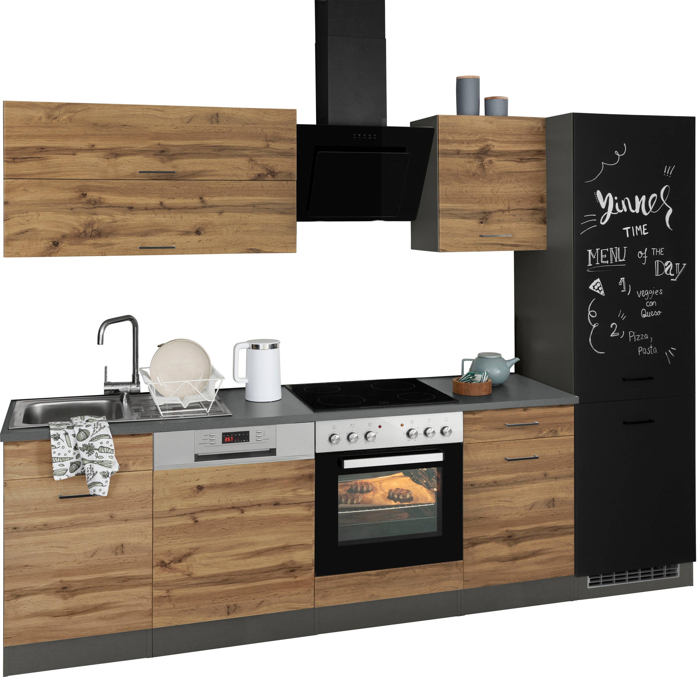 Thumbnail - KOCHSTATION Küchenzeile "KS-Trier" mit E-Geräten, Breite 280 cm