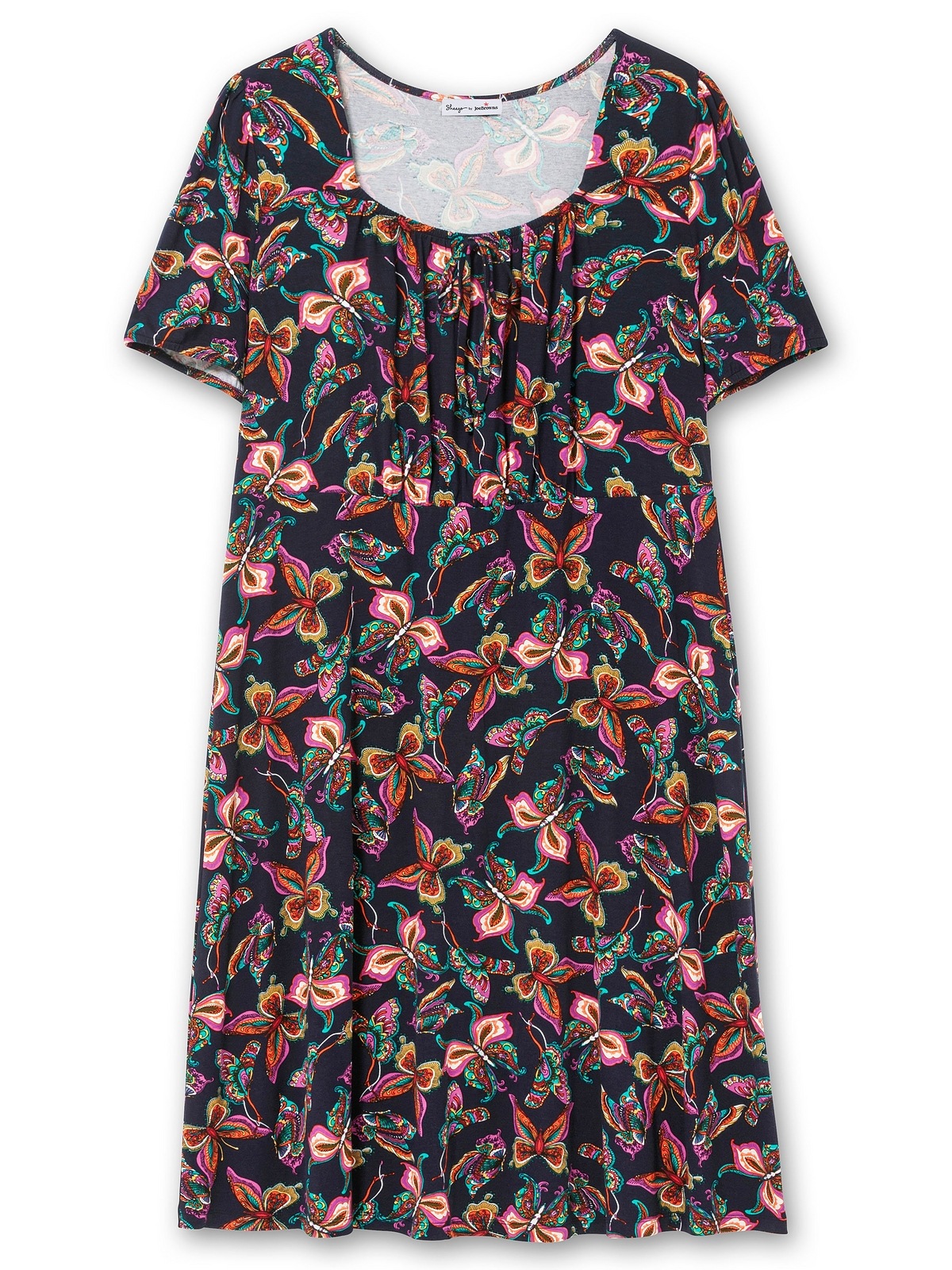 sheego by Joe Browns Jerseykleid »Große Größen«, mit Karree-Ausschnitt und Alloverprint