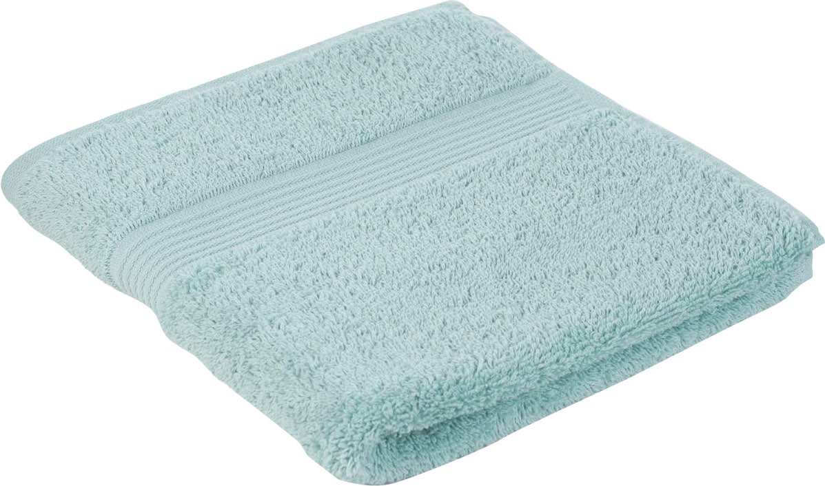 Gözze Handtücher moderne BAUR Baumwolle Rechnung mit (2 »New Uni-Farben, Set, York«, reine | Borte, im St.), strukturierter auf