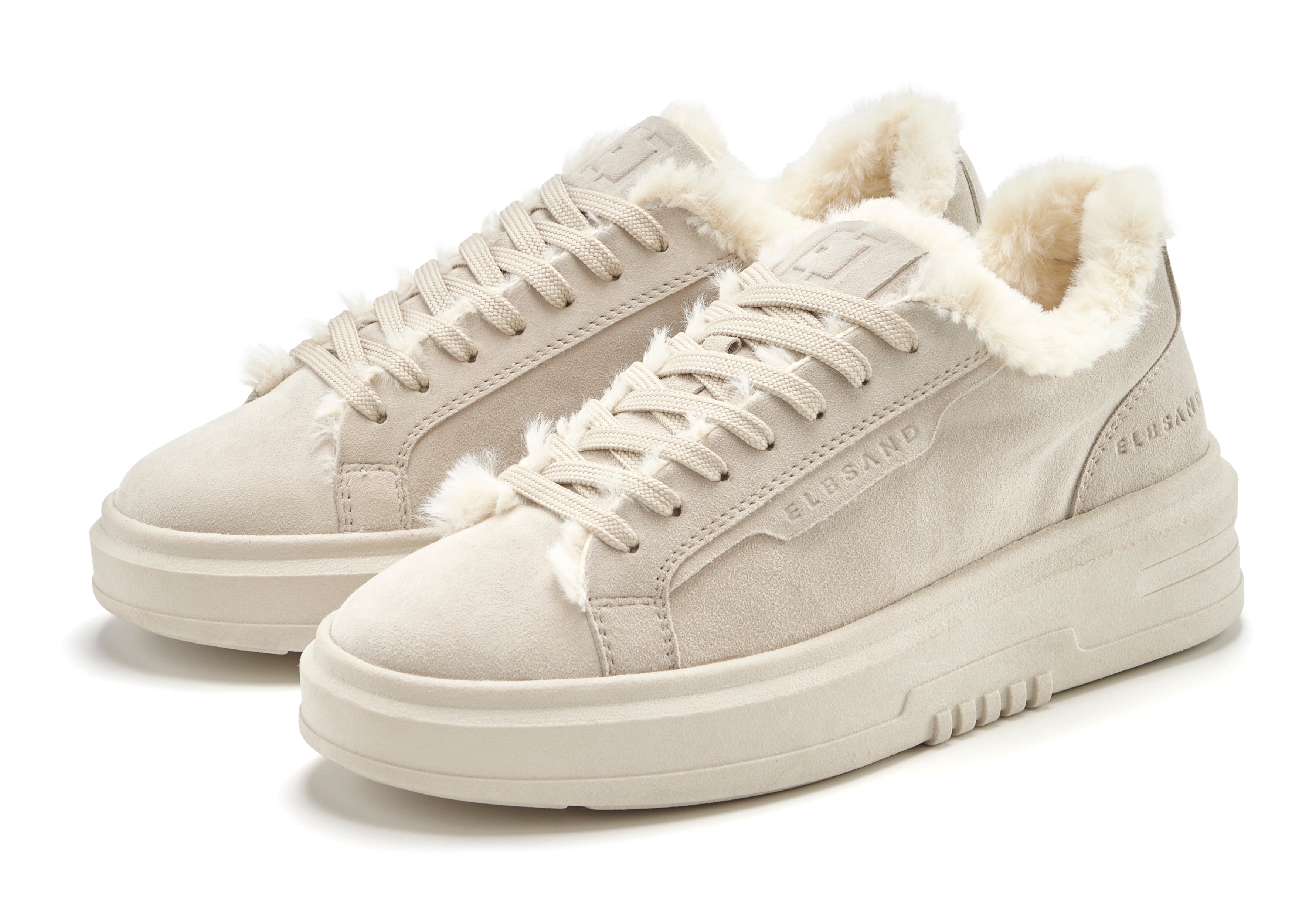 Elbsand Sneaker "Schnürschuh, Turnschuh, Schnürhalbschuh, Freizeitschuh, Ledersneaker" NEU aus Leder mit kuscheligem Warmfutter und Plateausohle