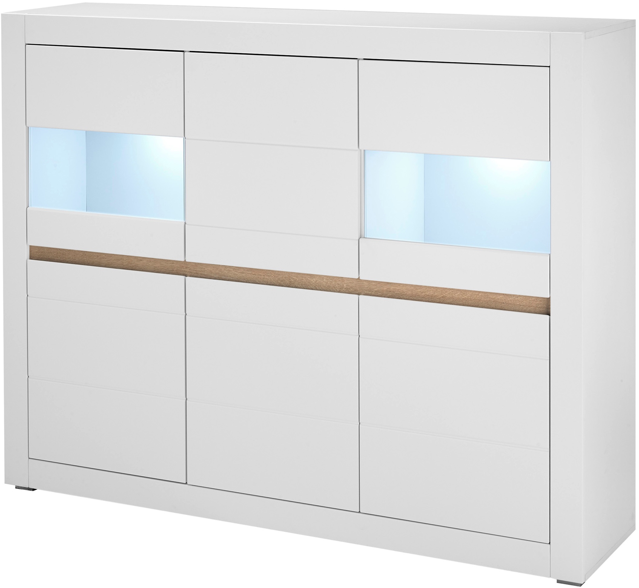 Thumbnail - Home affaire Highboard "Chester, moderne Kommode, Schrank mit Stauraum, Sideboard in Weiß Matt" 1 Stk. tlg. austauschbar...