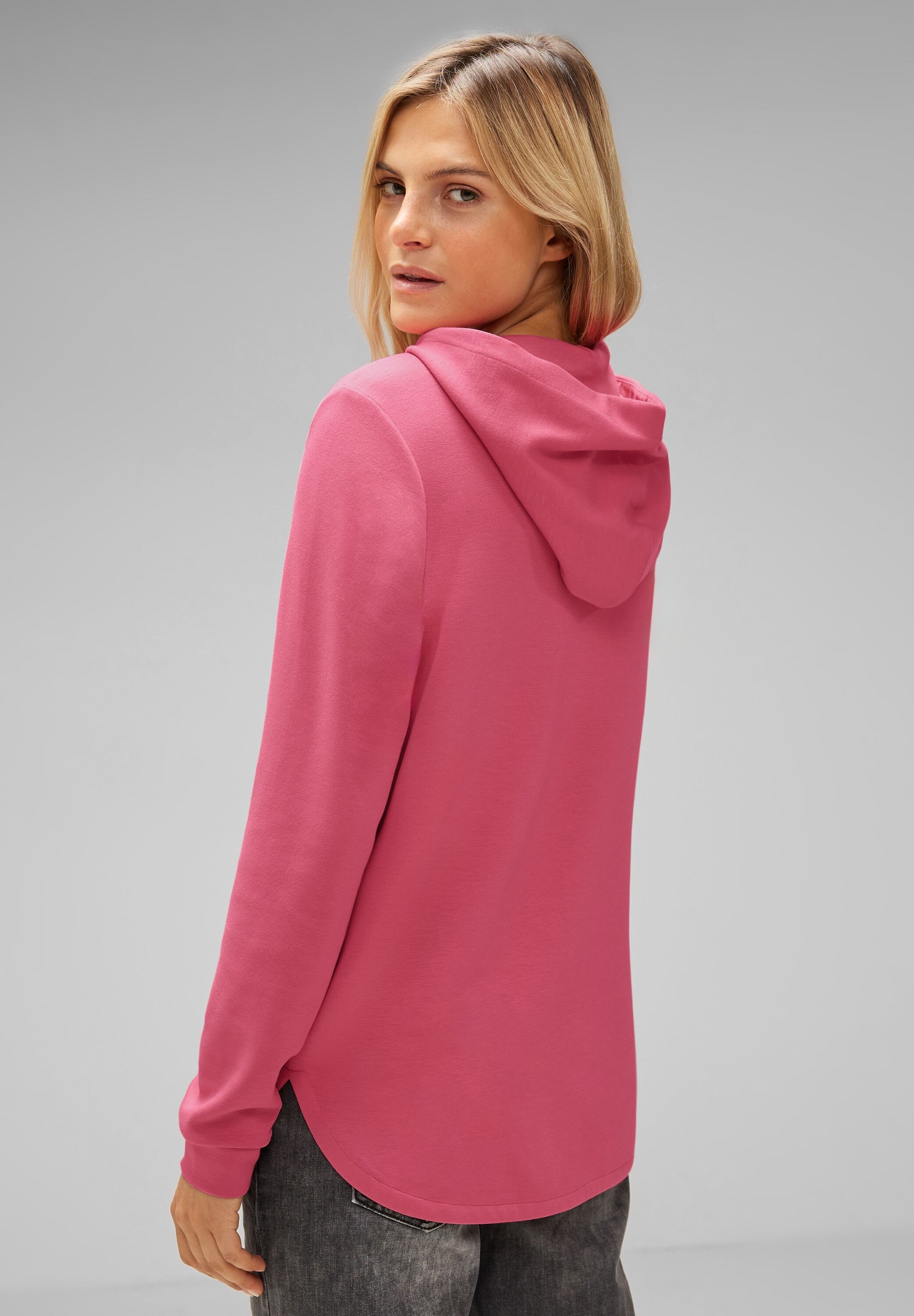 STREET ONE Hoodie, mit Kapuze mit Tunnelzugband
