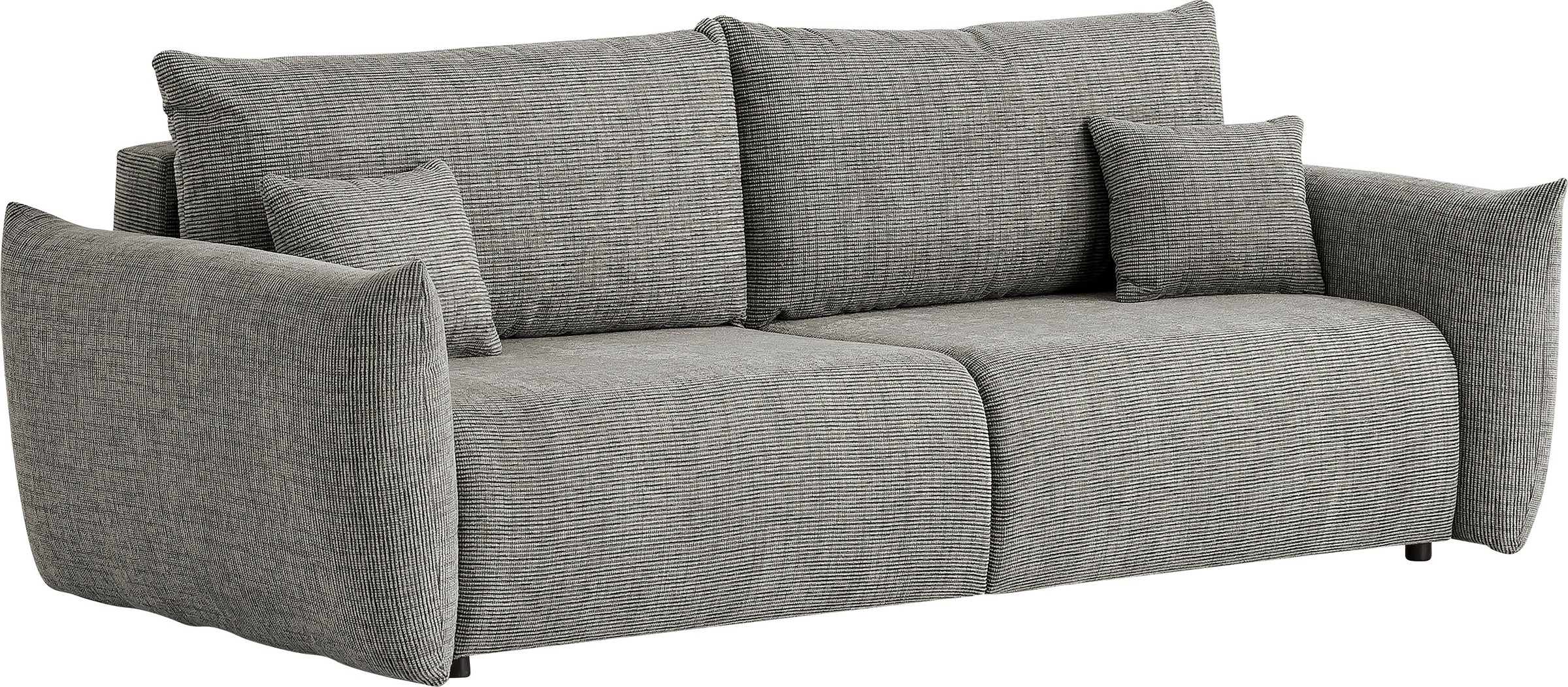 andas 3-Sitzer »MAVAS Schlafsofa mit Bettkasten«, ca.240/108cm (Liegefläche 212/145 cm), Cord, Chenille, Struktur