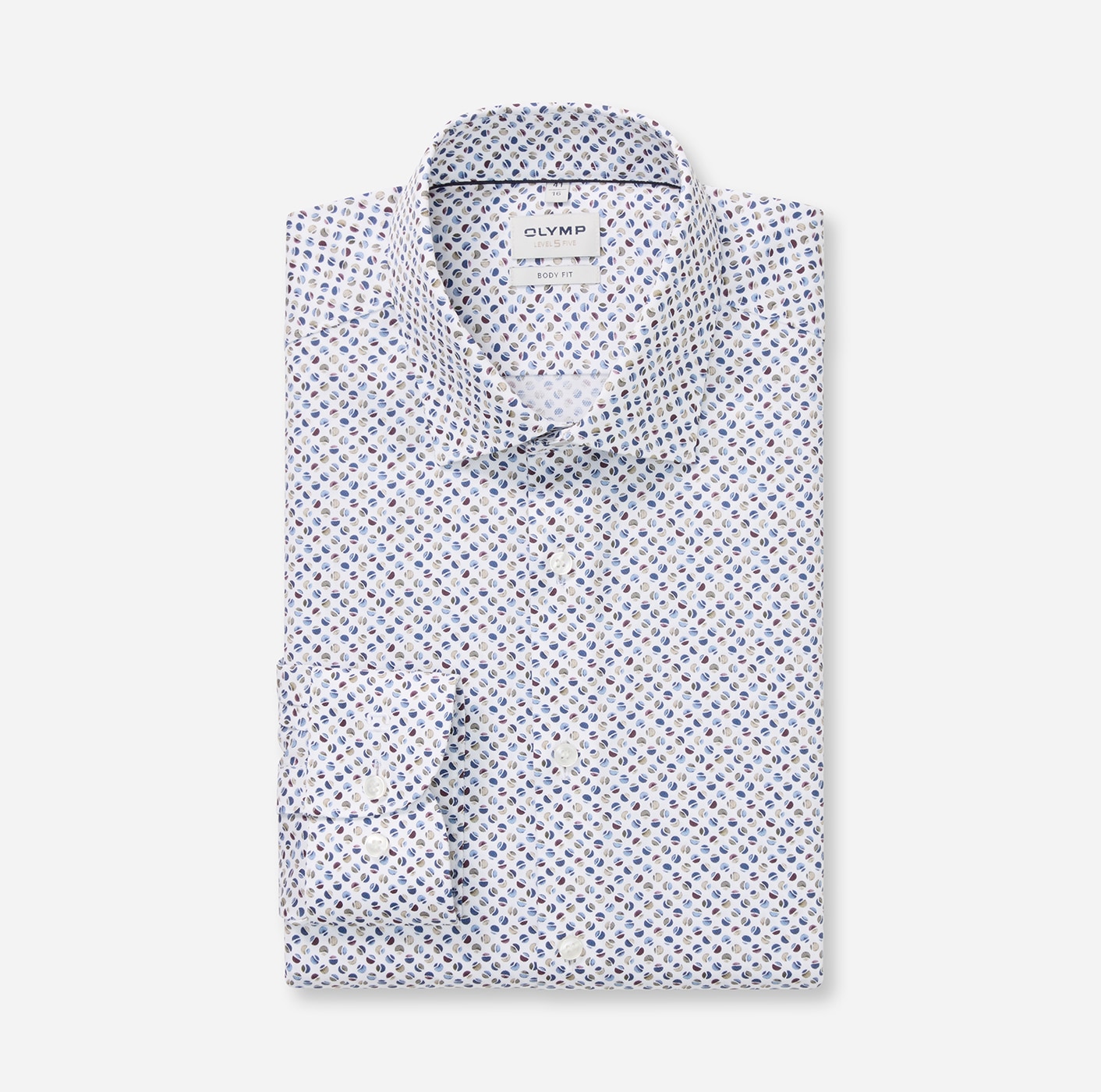 OLYMP Langarmhemd »Level Five« Businesshemd, body fit, New York Kentkragen, gemustert