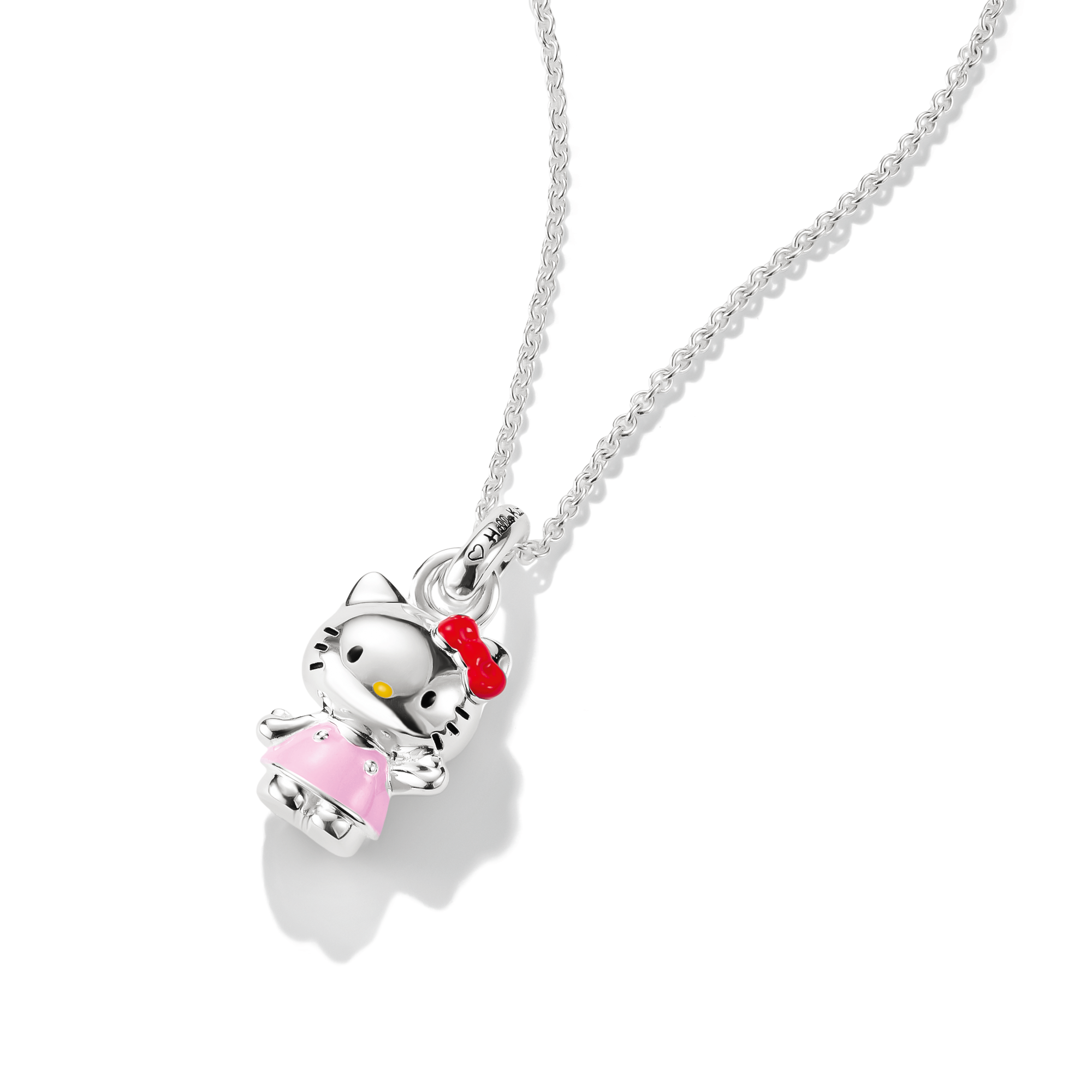THOMAS SABO Kette mit Anhänger »THOMAS SABO ♡ Hello Kitty Kette klassisch rosa« Emaille