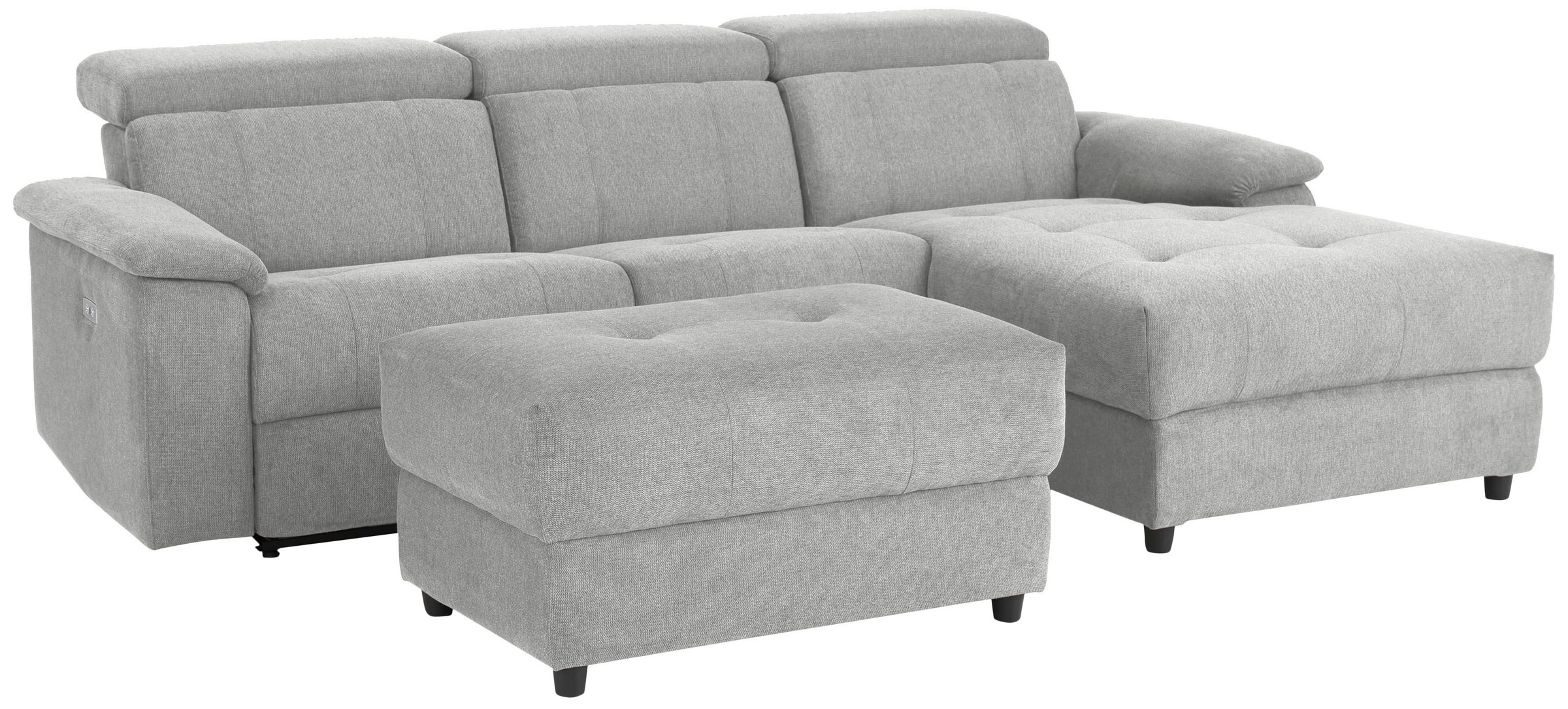 Home affaire Ecksofa »Binado, L-Form,«, mit manueller oder elektrischer Relaxfunktion mit USB-Anschluss