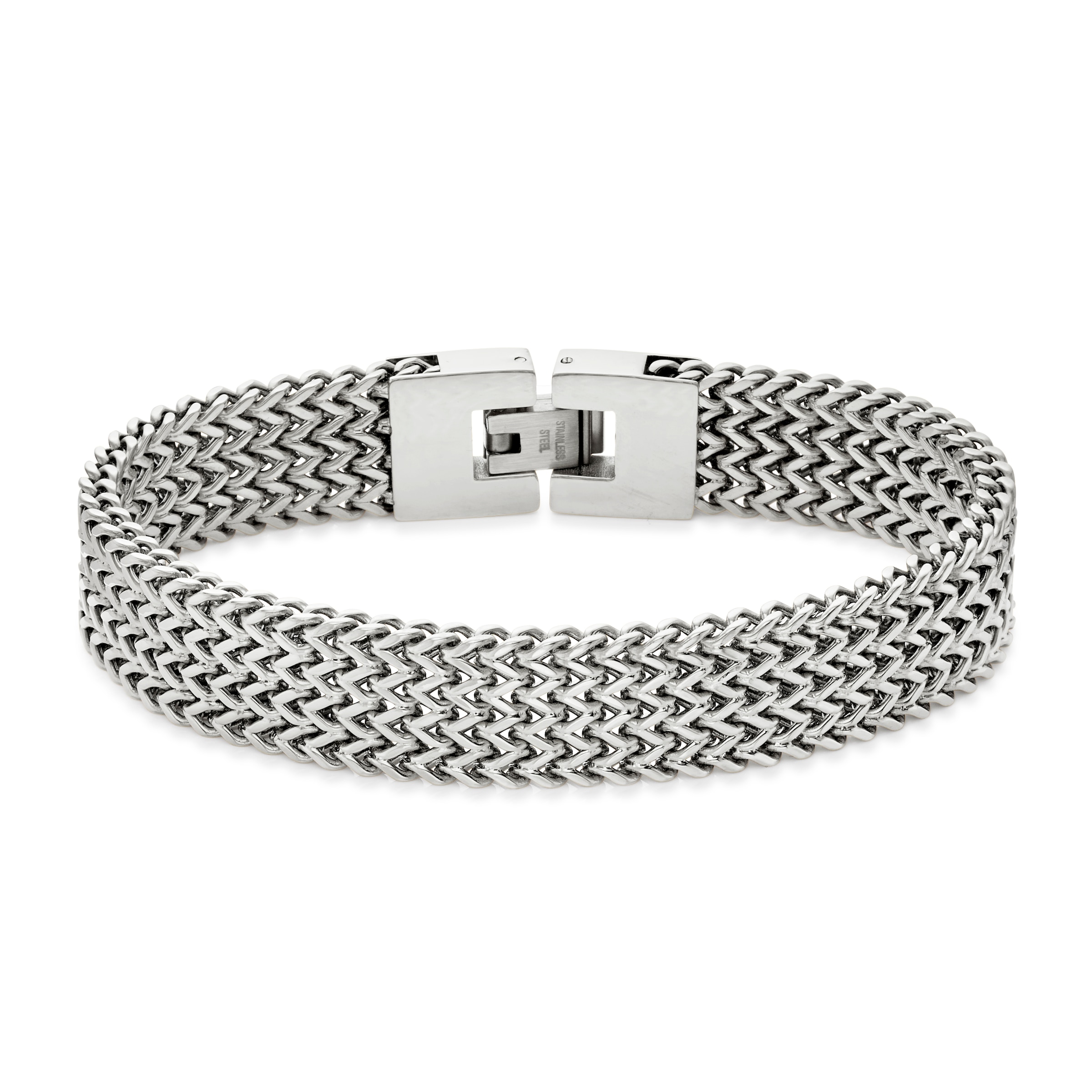 Edelstahlarmband "Schmuck Geschenk Meshkettengliederung", edelstahlfarben, ANISTON JEWELRY & WATCHES, Armbänder, Damen, 19cm, Edelstahl, Edelstahlarmband