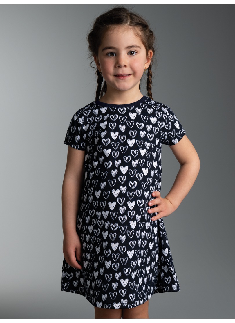 Trigema Jerseykleid »TRIGEMA Kleid mit süßen Herz Motiven« 1 tlg.