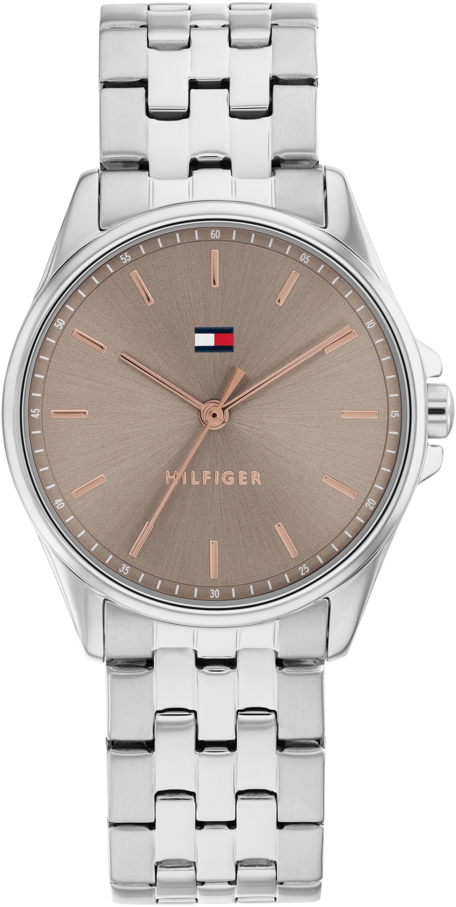 Tommy Hilfiger Quarzuhr »JADE GIFT SET«, (Set, 3 tlg., mit dazu passenden Ohrsteckern), Armbanduhr, Damenuhr, Edelstahlarmband, Ideal auch als Geschenk