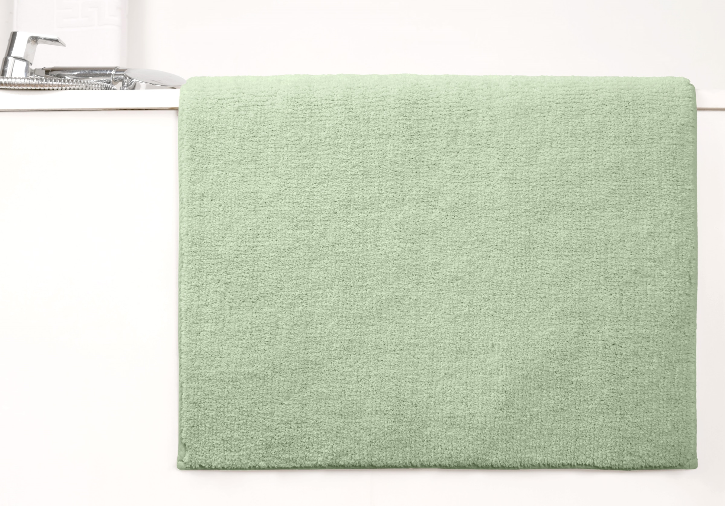 my home Badematte »Vanessa, Badvorleger, Badezimmer Teppich«, rutschhemmend beschichtet, schnell trocknend-fußbodenheizungsgeeignet-strapazierfähig, Badteppich, weiche Haptik, unifarben