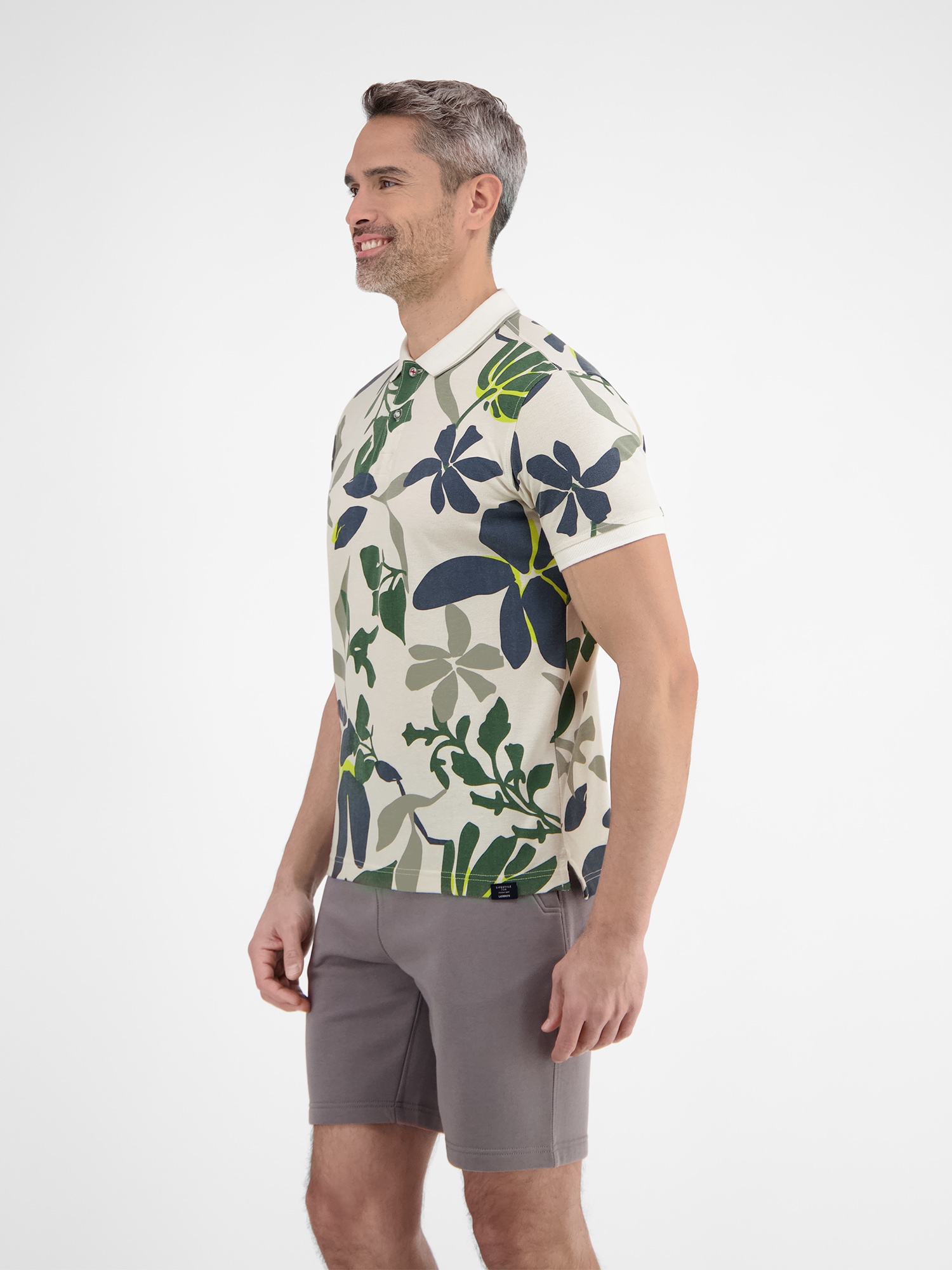 LERROS Poloshirt »Poloshirt, sommerlich-floral gemustert«