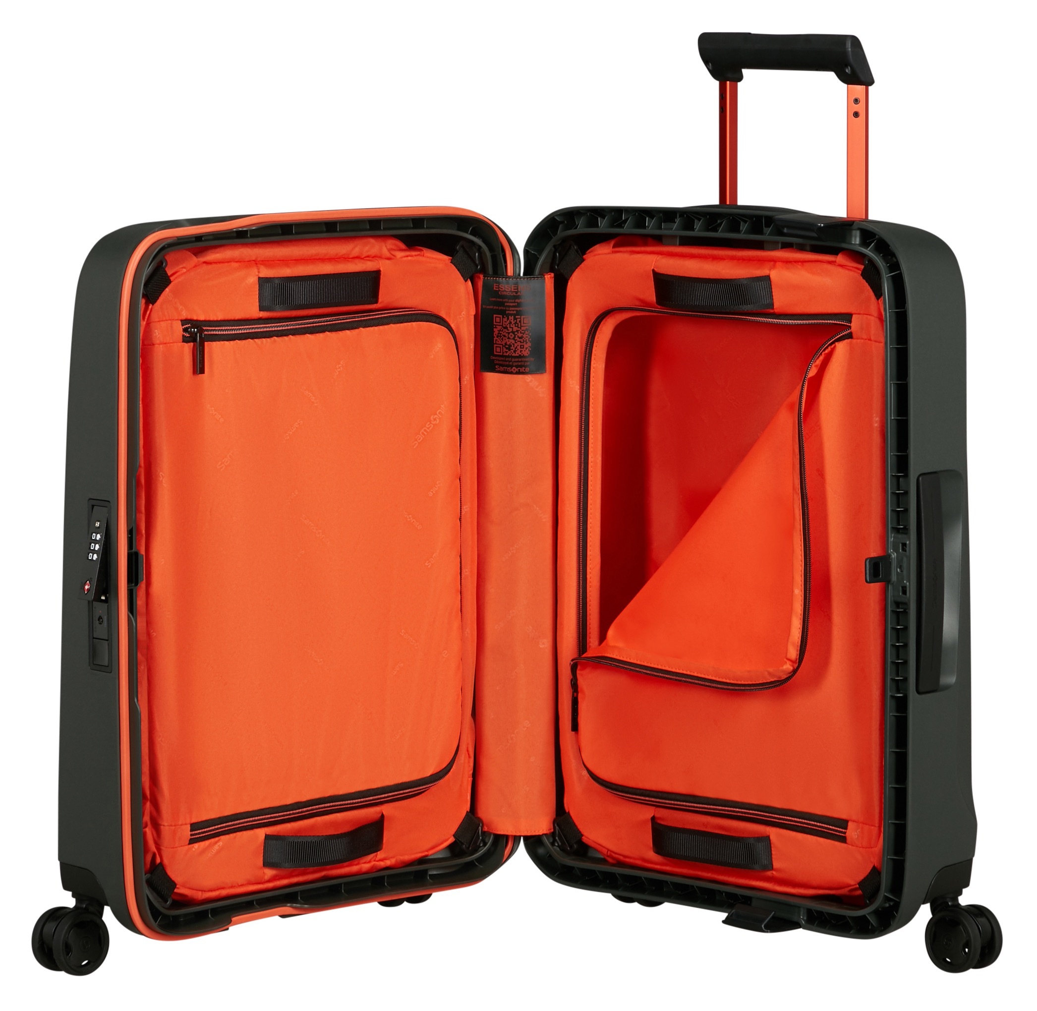 Samsonite Hartschalen-Trolley »ESSENS CIRCULAR, verschiedene Größen«, 4 Rollen, digitaler Produktpass für Transparenz des gesamten Produktlebenszyklus