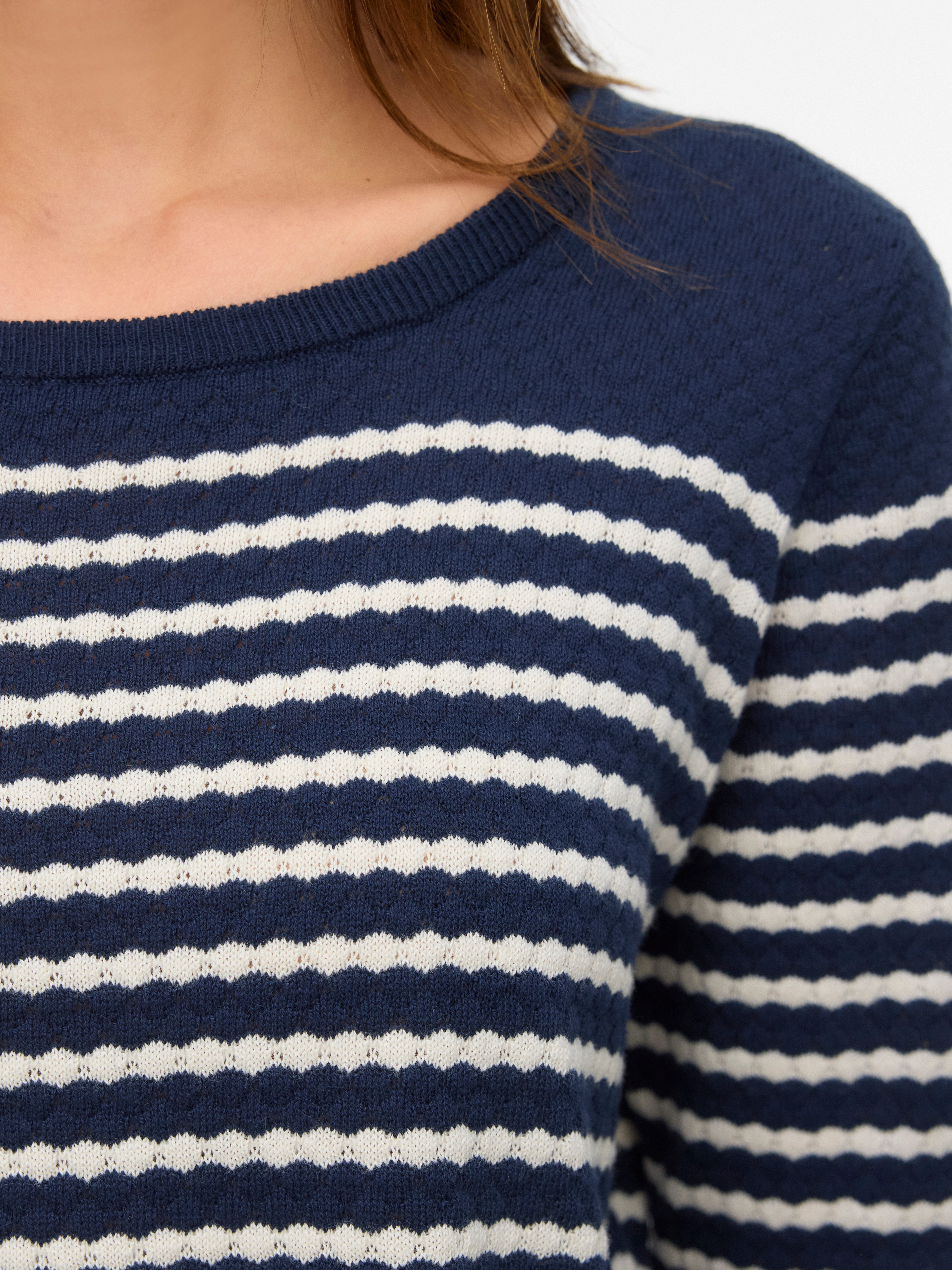 Thumbnail - Vero Moda Rundhalspullover "VMCARE STRUCTURE LS O-NECK BLOU NOOS" mit Strukturmuster