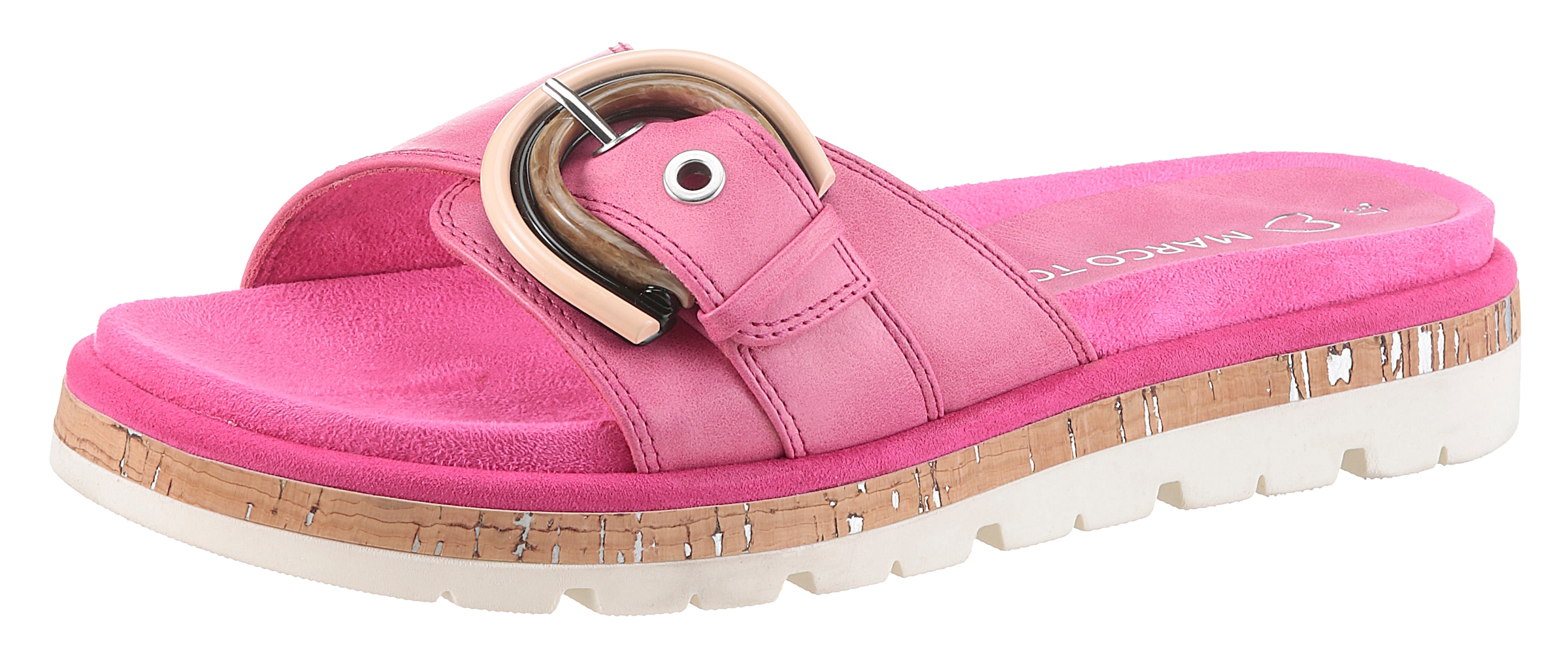 MARCO TOZZI Pantolette, Plateau, Sommerschuh, Schlupfschuh mit dekorativer günstig online kaufen