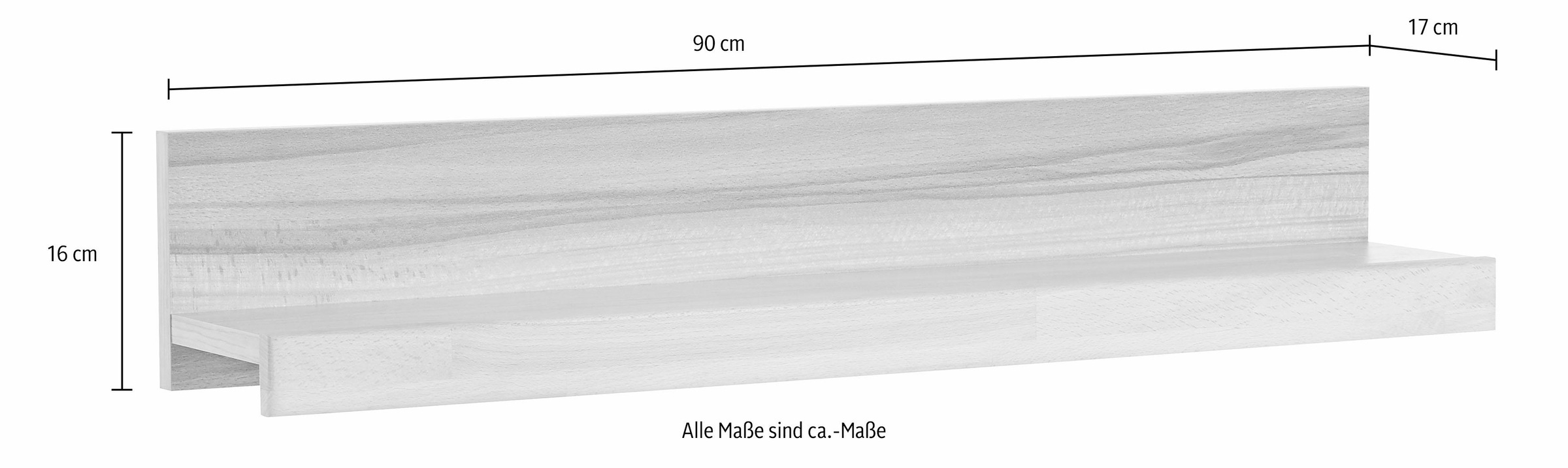 Home affaire Wandregal "Ribe,2er Set,teilmassiv mit massiver Ablagefläche, günstig online kaufen