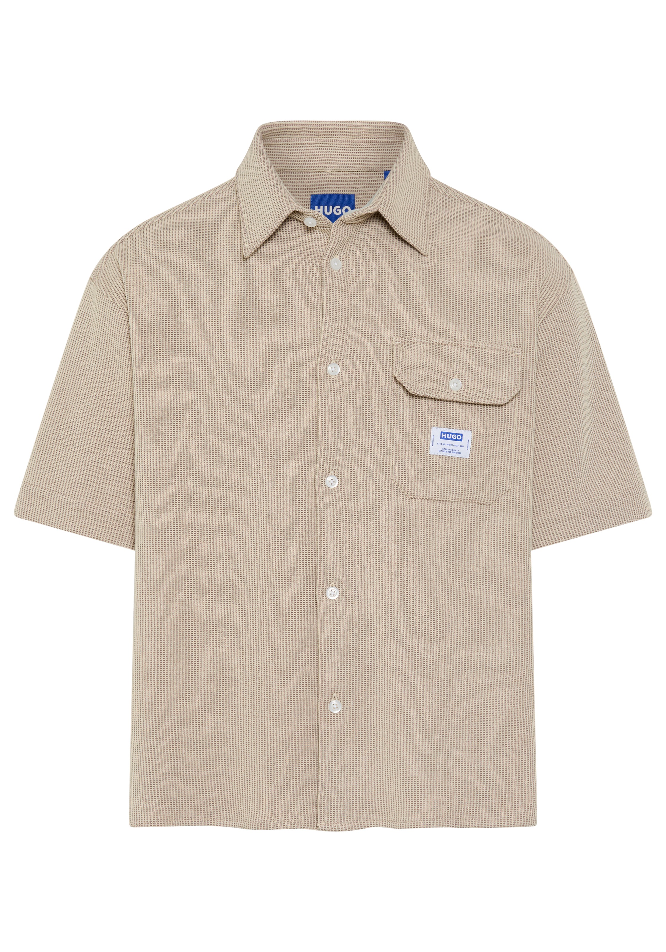 HUGO Blue Kurzarmhemd "Ebaffino" mit Waffelstruktur, Relaxed Fit günstig online kaufen