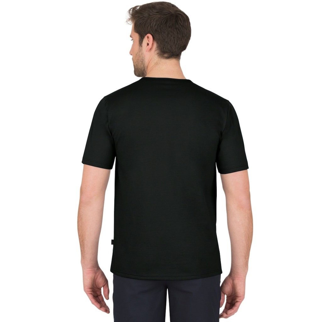 Trigema T-Shirt »TRIGEMA T-Shirt mit Knopfleiste DELUXE Baumwolle«, (1 tlg.)