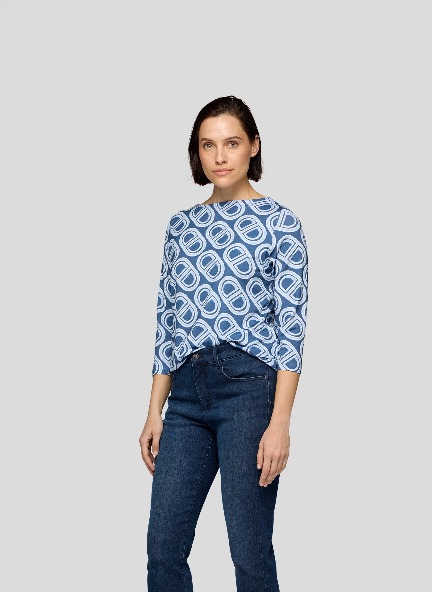 Rabe 3/4-Arm-Shirt mit All-Over Print günstig online kaufen