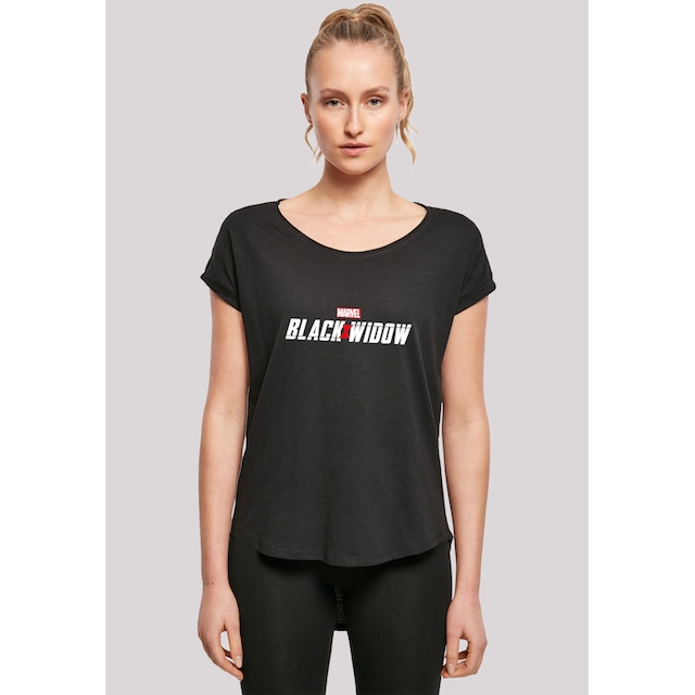 Tee«, Ladies kaufen Widow Movie Slub Black (1 Logo Long BAUR Kurzarmshirt tlg.) F4NT4STIC »Damen Marvel with |