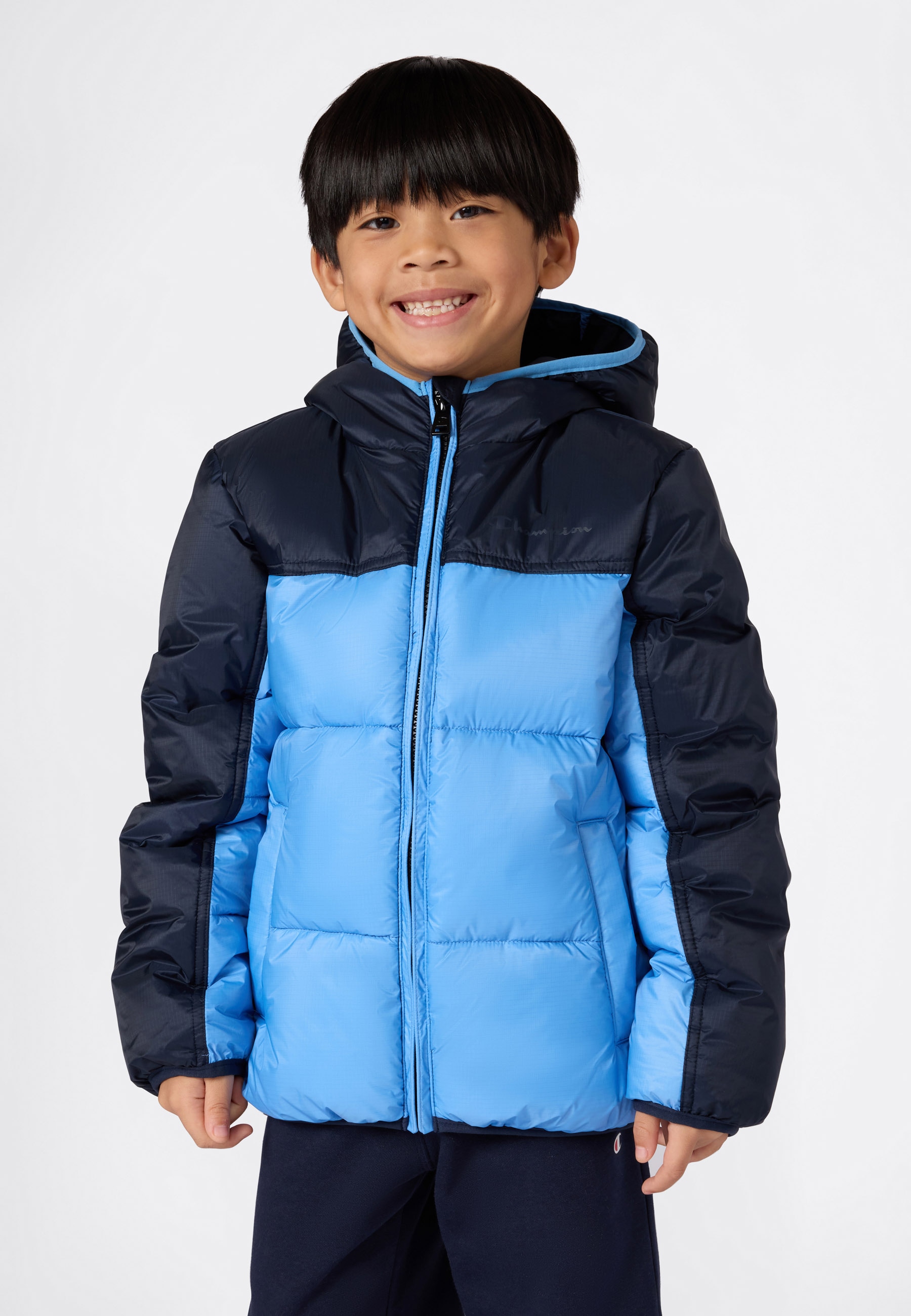 Champion Steppjacke "Colorblock Outdoor Hooded Jacket" mit Kapuze mit Kapuze, wasser- und windabweisend, hüftbedeckende Länge