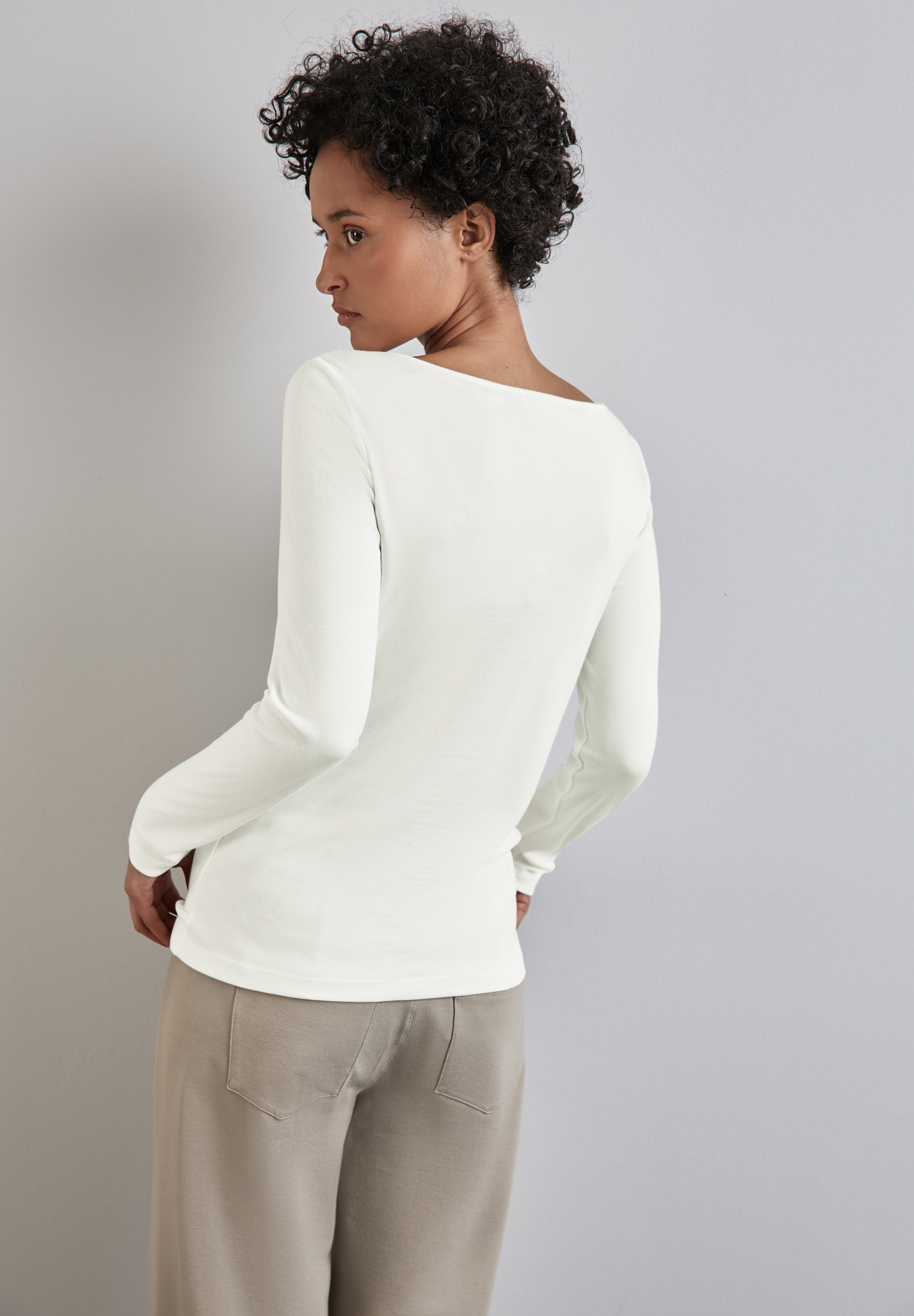 STREET ONE Langarmshirt "Style Lanea", mit U-Boot Ausschnitt günstig online kaufen