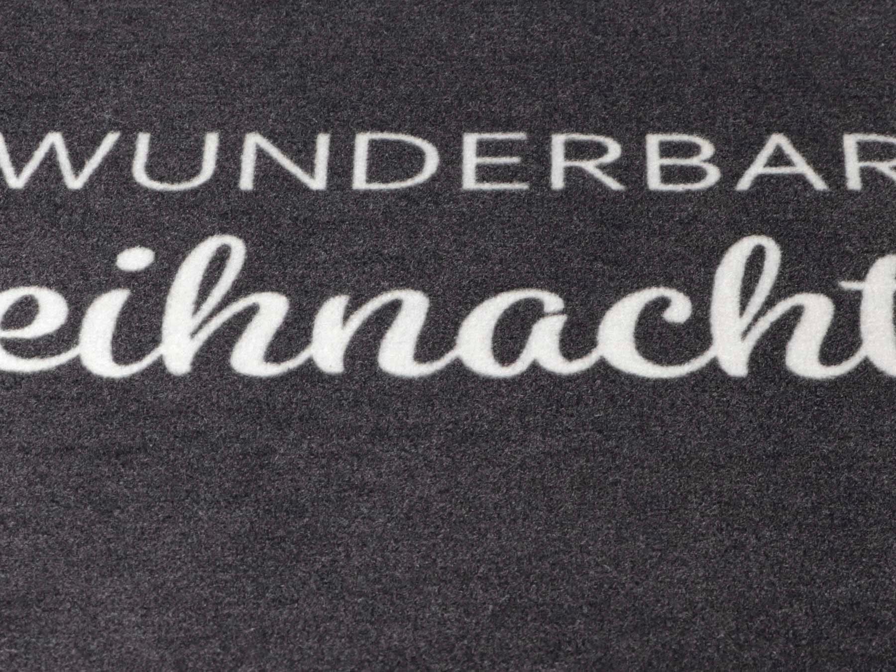 Primaflor-Ideen in Textil Fußmatte »VELVET - WEIHNACHTSZEIT, Made in Belgium«, rechteckig, 5 mm Höhe, Schmutzfangmatte, Weihnachten, mit Spruch, waschbar, rutschhemmend