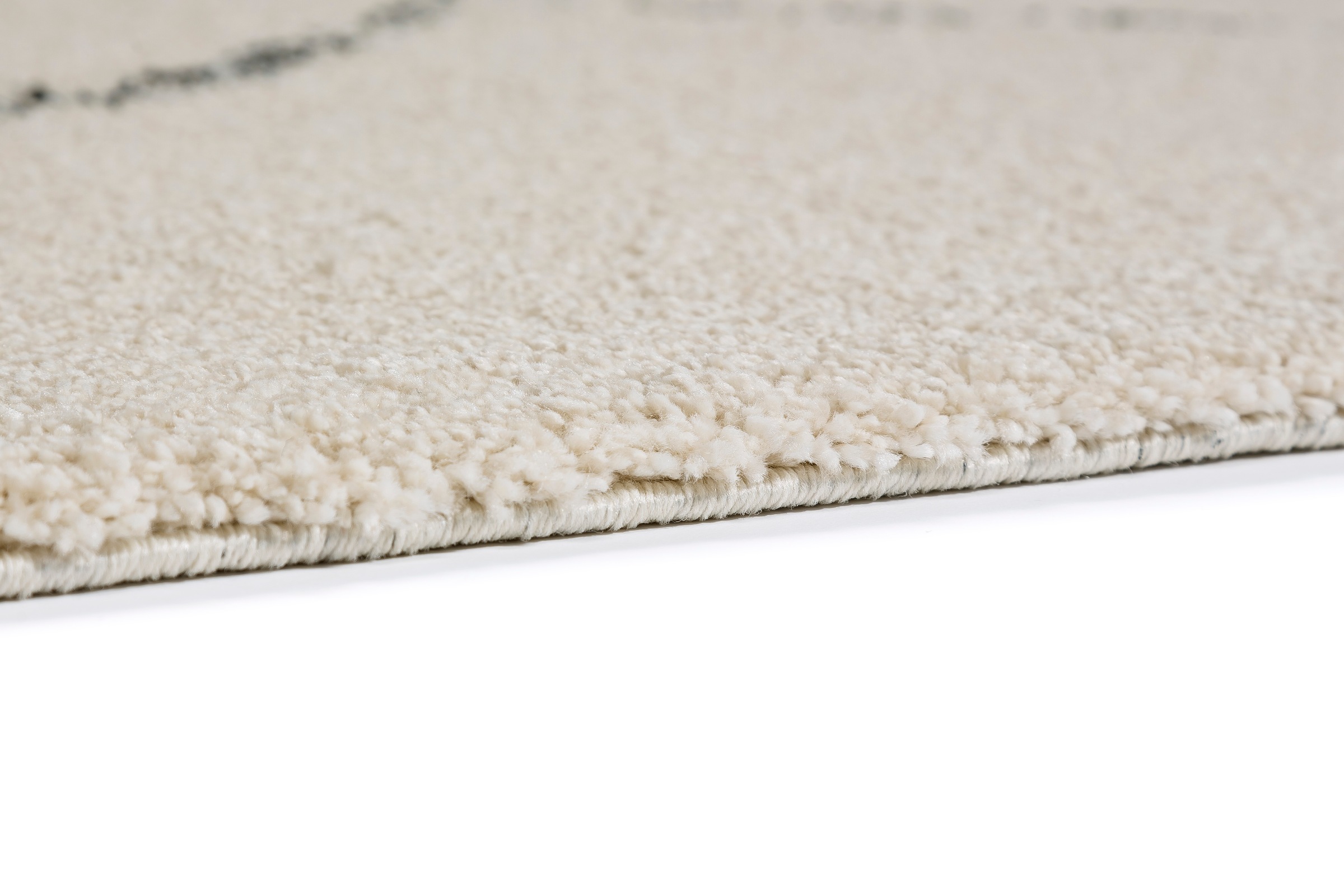 Hochflor-Teppich "Winsome 6318-242", weiß, B:140cm H:25mm L:200cm, Kunstfaser, SCHÖNER WOHNEN-KOLLEKTION, Teppiche, Langflor, Hoch Tief Struktur, Wohnzimmer, Schöner Wohnen Kollektion 3