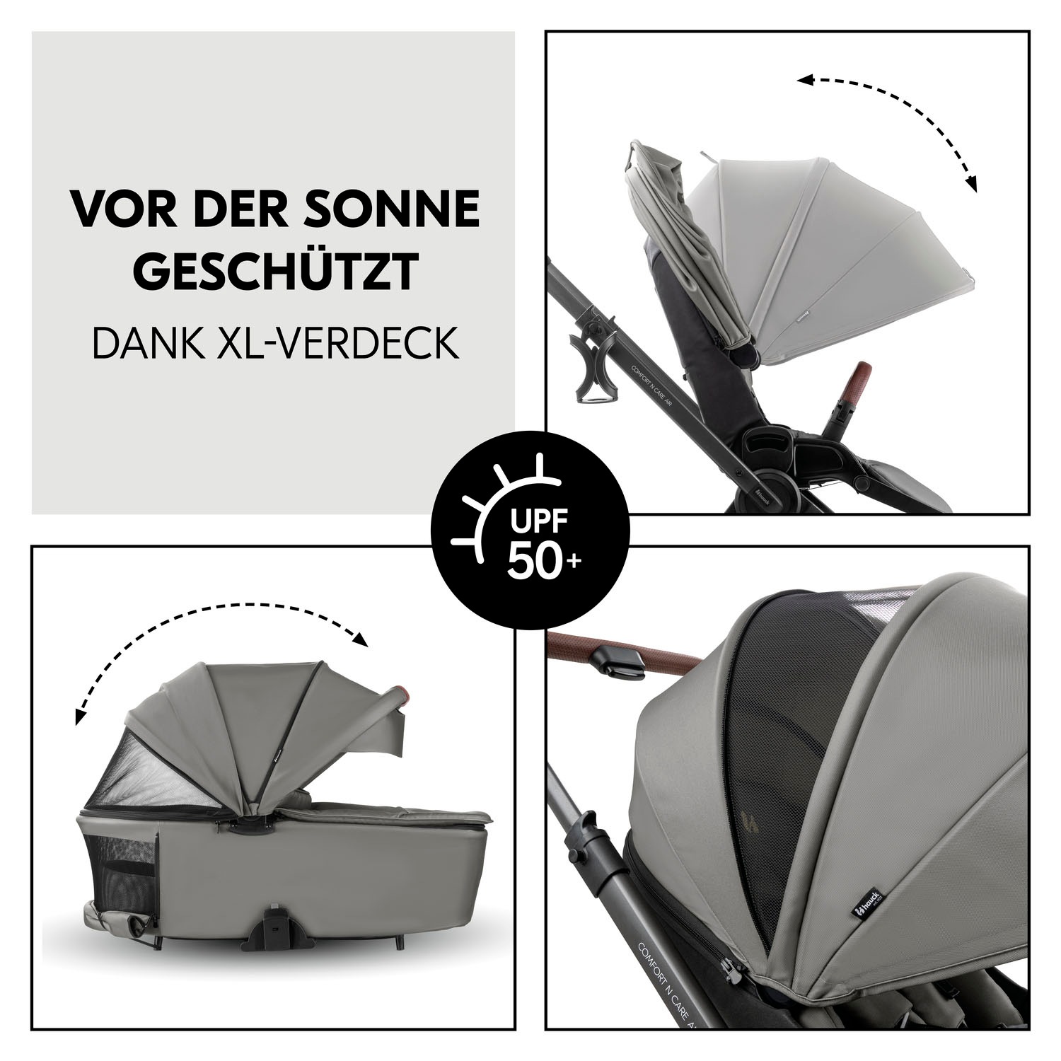 Hauck Kombi-Kinderwagen »Comfort N Care Air«, 22 kg, Belastbarkeit bis 22 kg